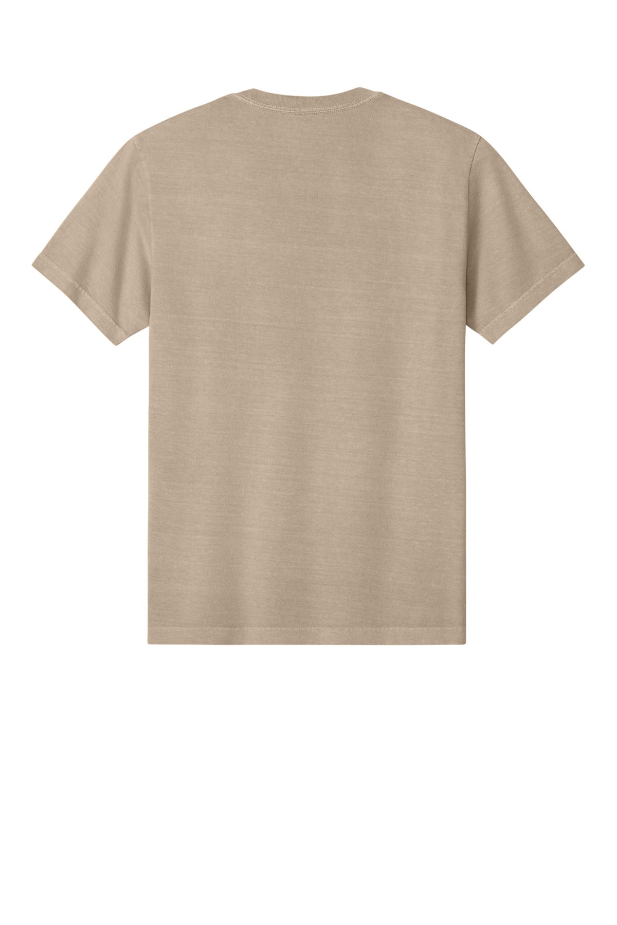 Rear View of Khaki BELLA+CANVAS Unisex Heavyweight Garment-Dyed Tee BC4810GD