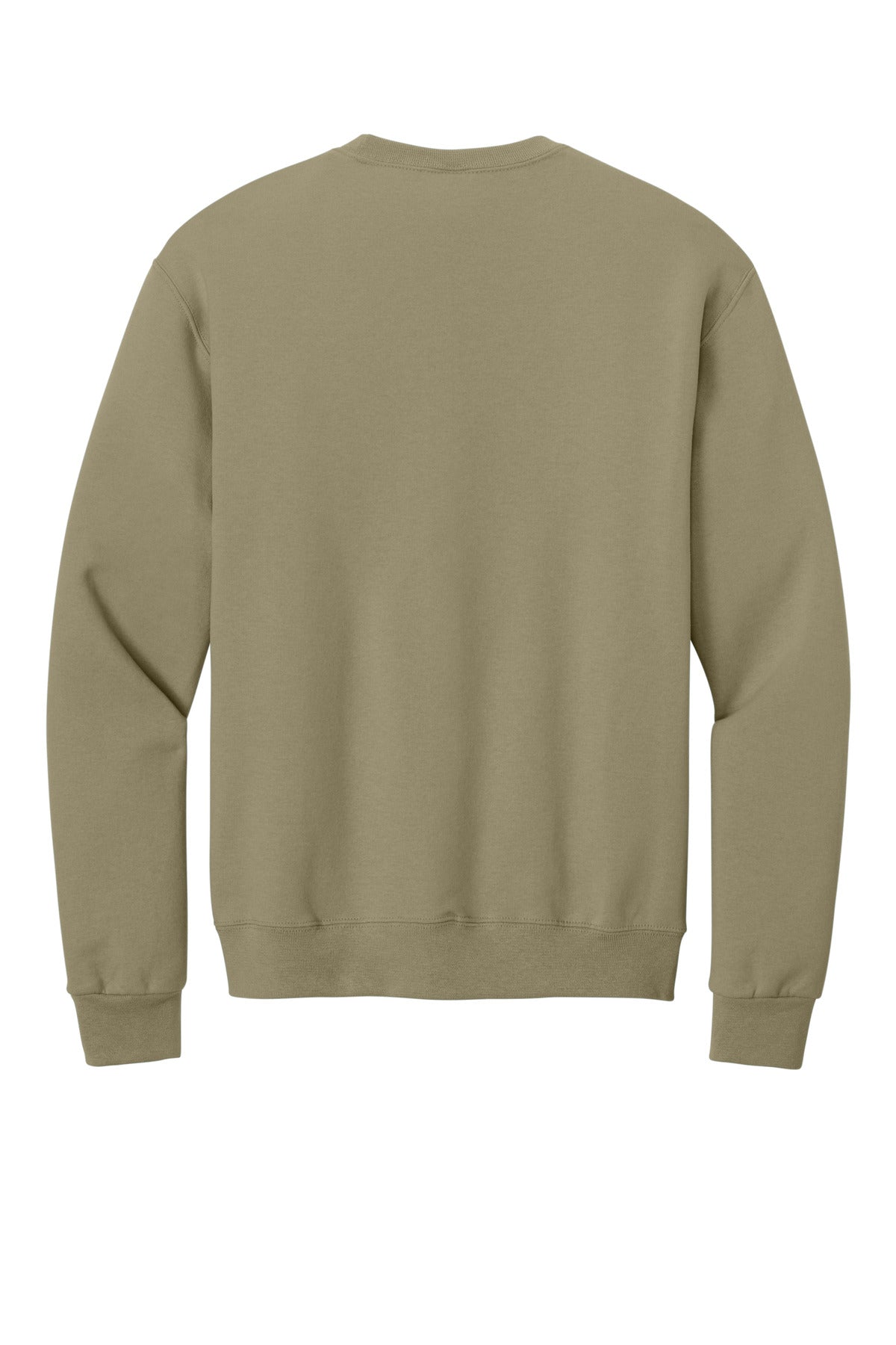 Rear View of Khaki Jerzees - NuBlend Crewneck Sweatshirt. 562M