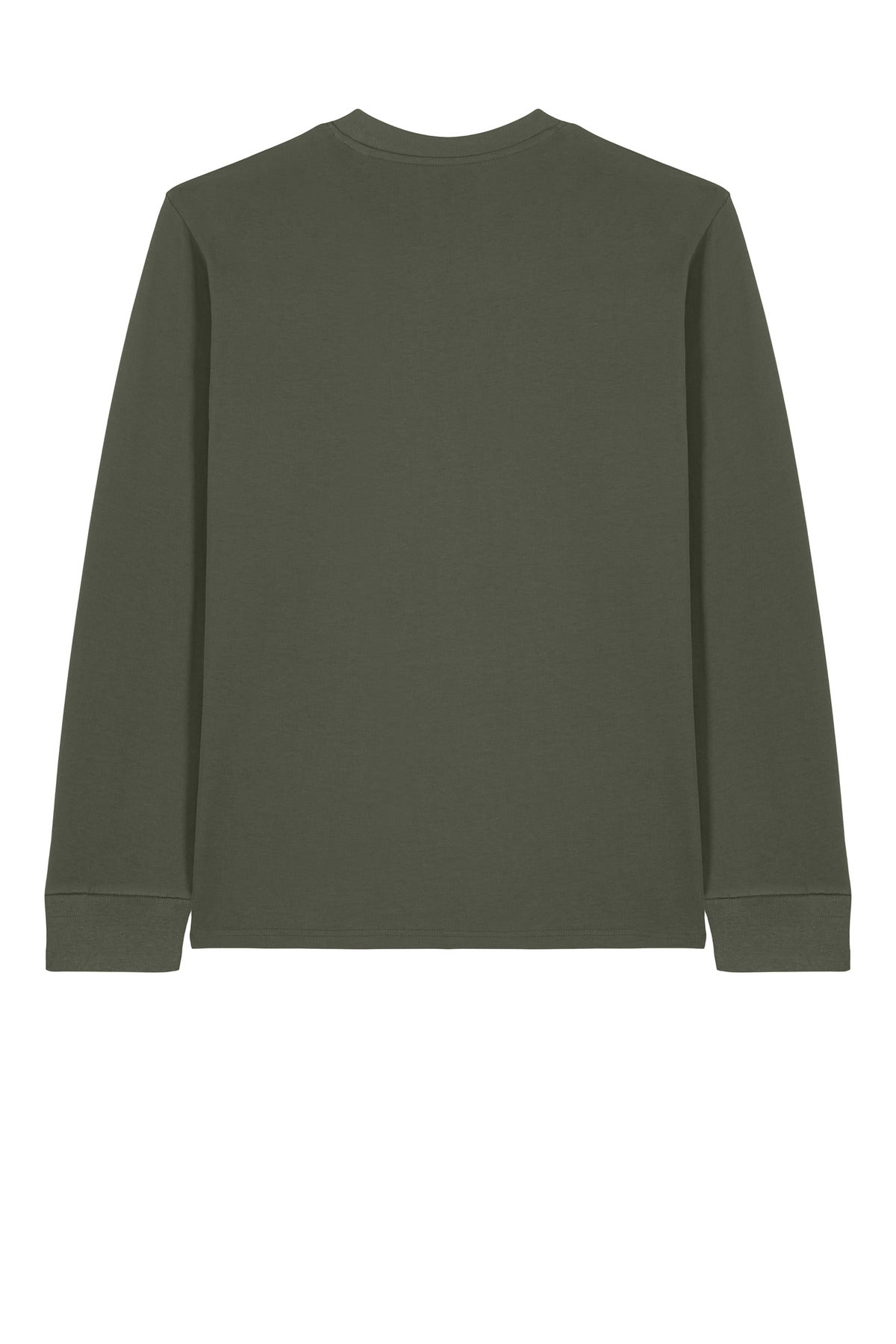 Rear View of KhakiGreen Stanley/Stella Unisex Creator 2.0 Long Sleeve Tee SXU022