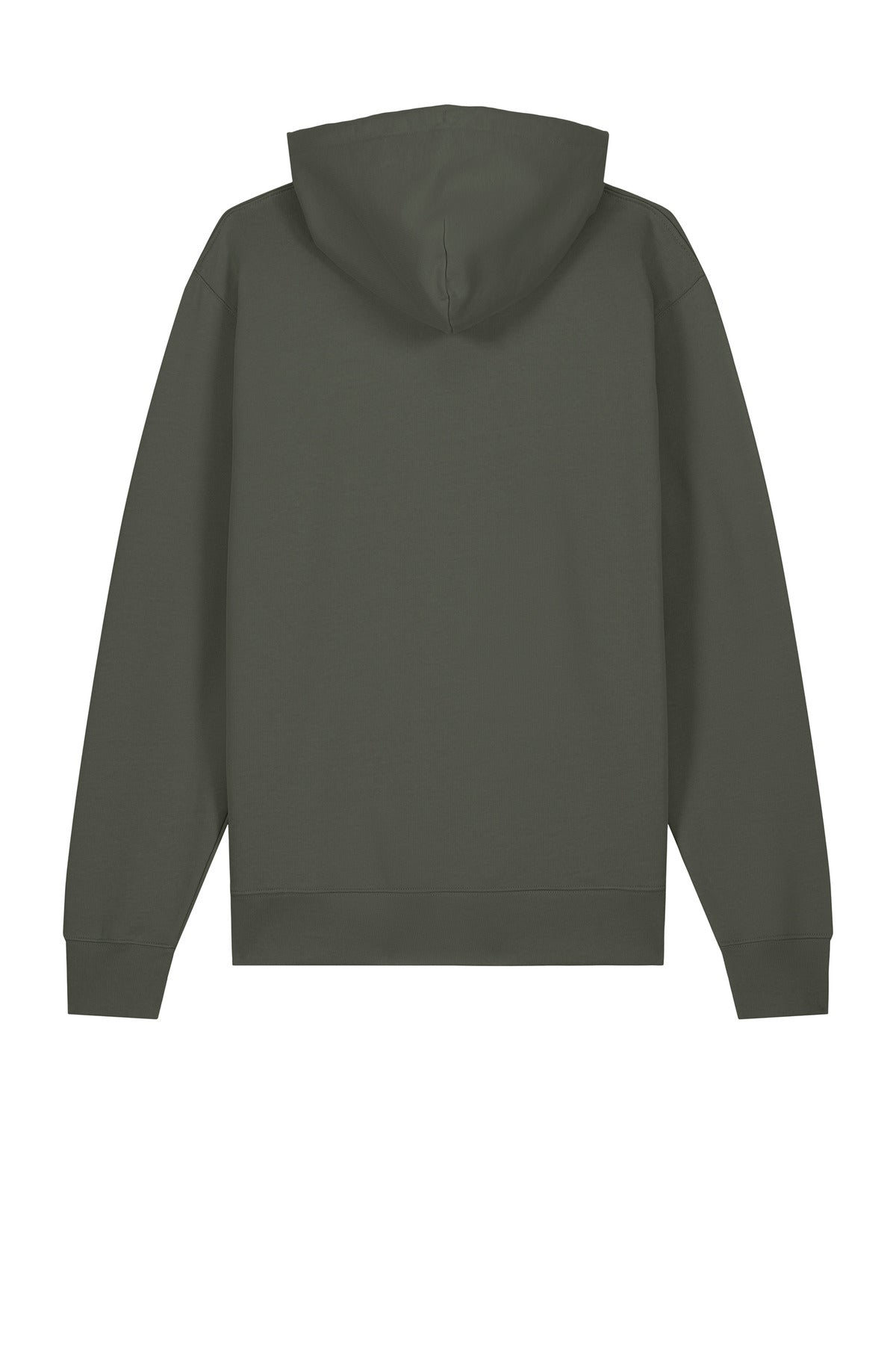 Rear View of KhakiGreen Stanley/Stella Unisex Cruiser 2.0 Hooded Sweatshirt SXU003