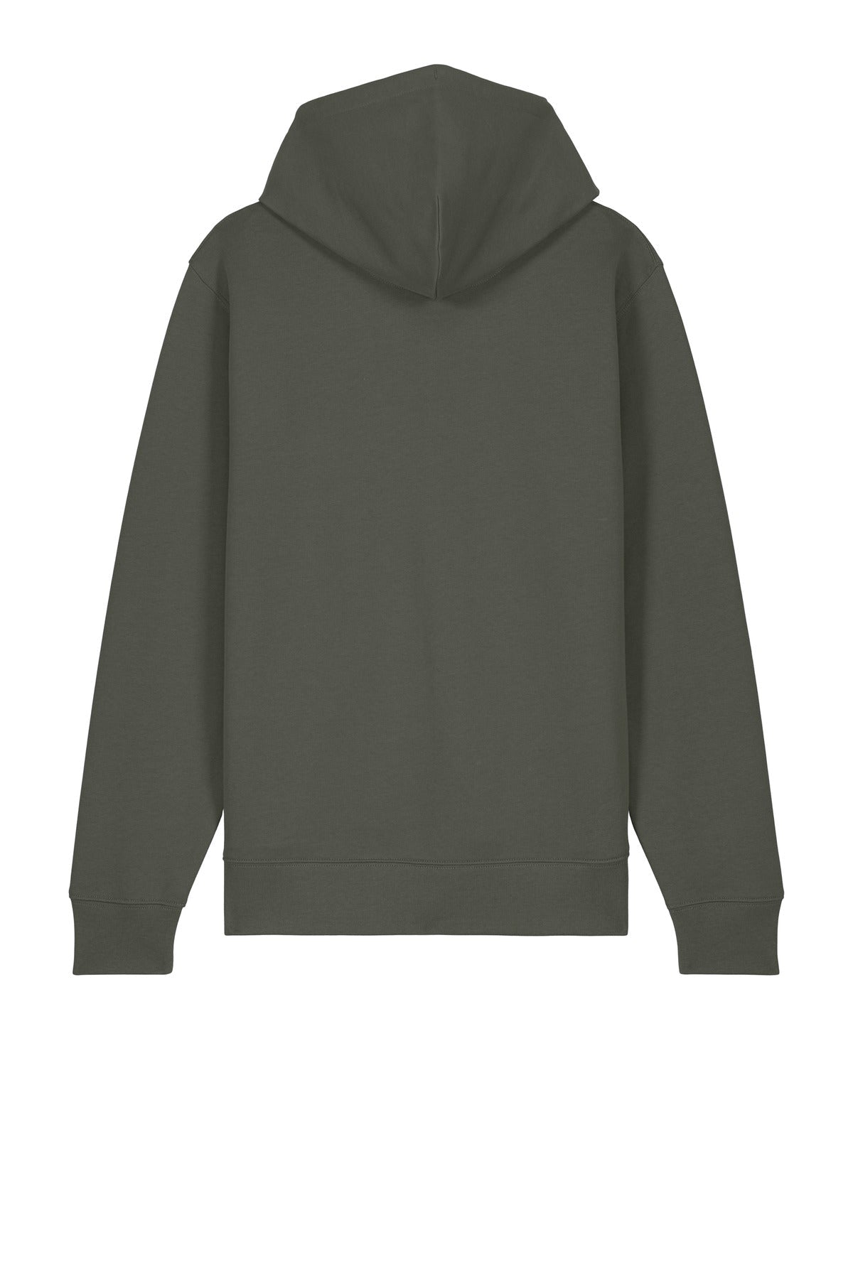 Rear View of KhakiGreen Stanley/Stella Unisex Cultivator 2.0 Full-Zip Hooded Sweatshirt SXU005