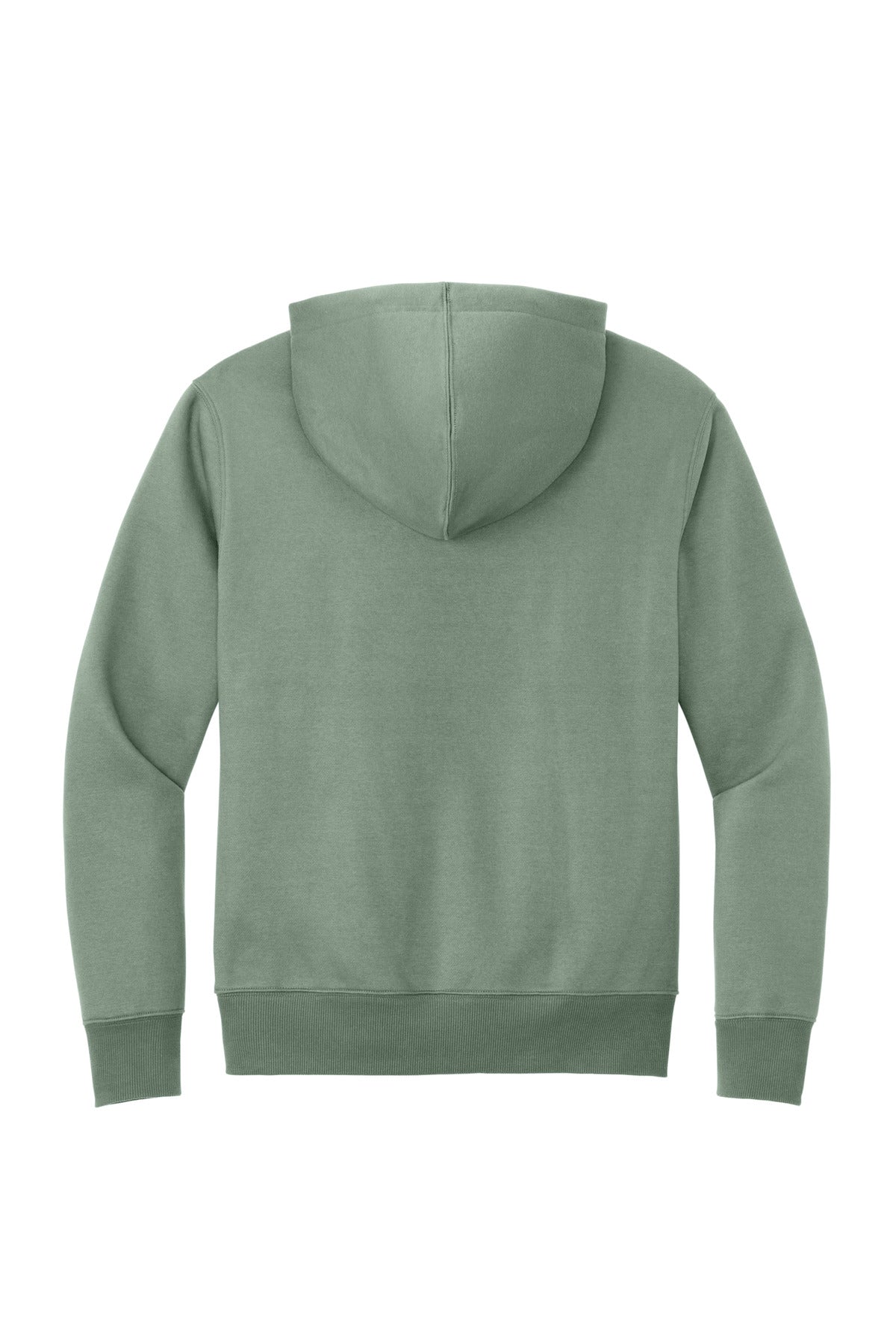 Rear View of LaurelGrn District Perfect Weight Fleece Hoodie DT1101