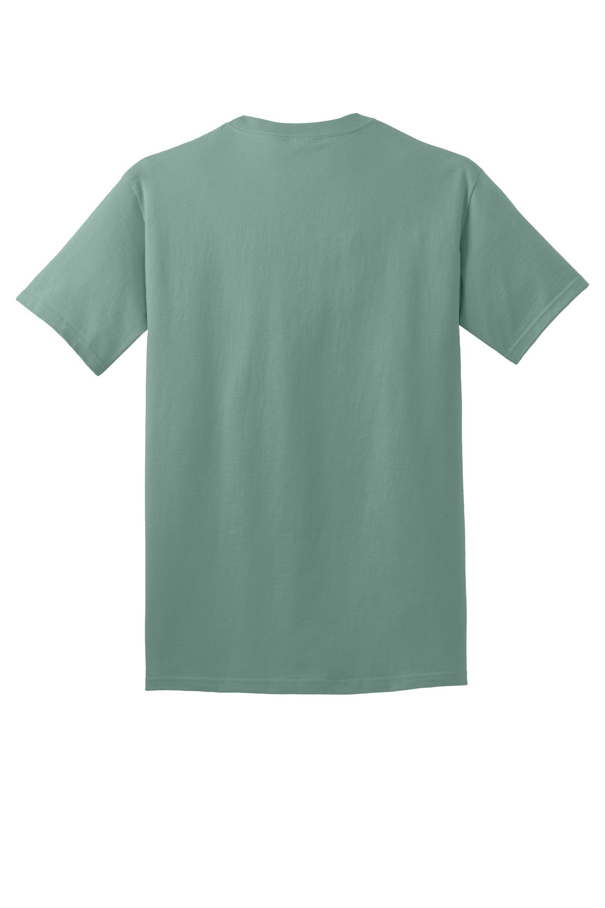 Rear View of LaurelGrn Port & Co Core Cotton Tee. PC54