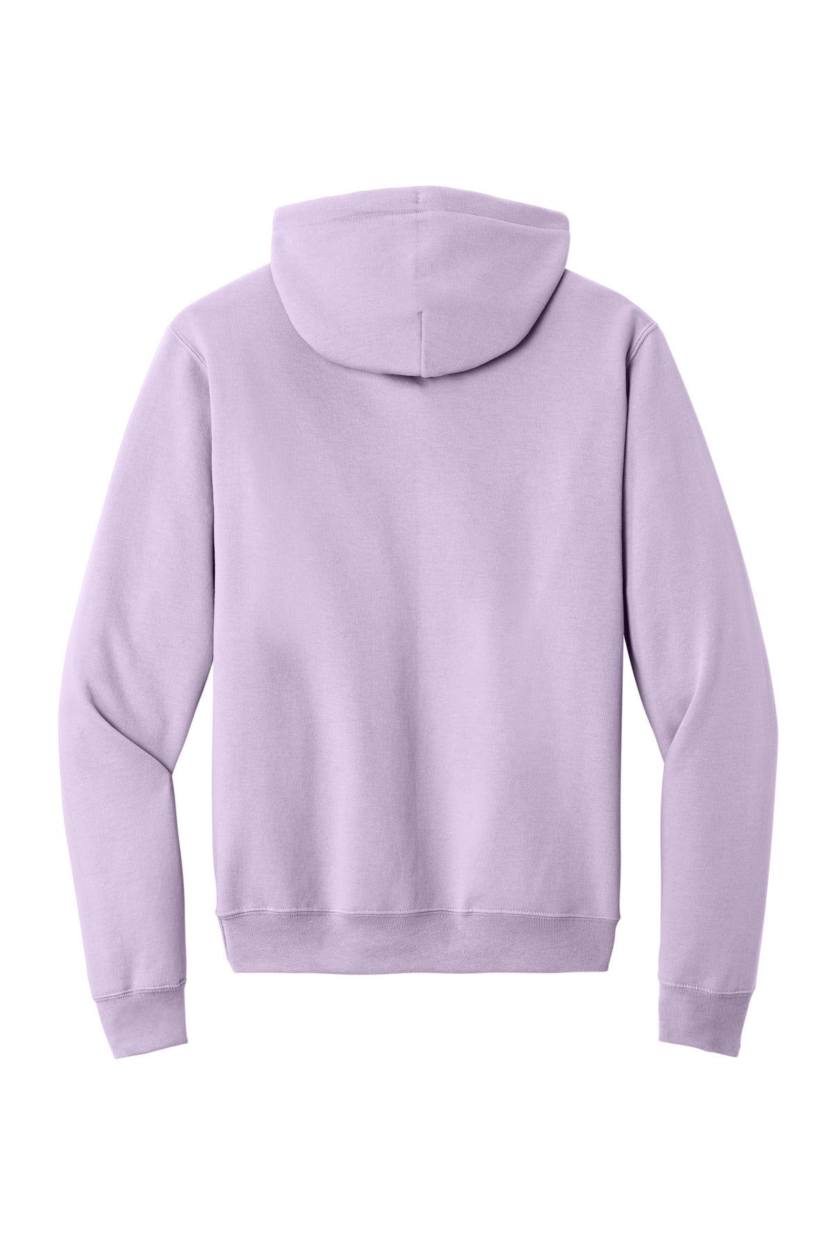 Rear View of Lavender Port & Co Core Fleece Pullover Hooded Sweatshirt. PC78H