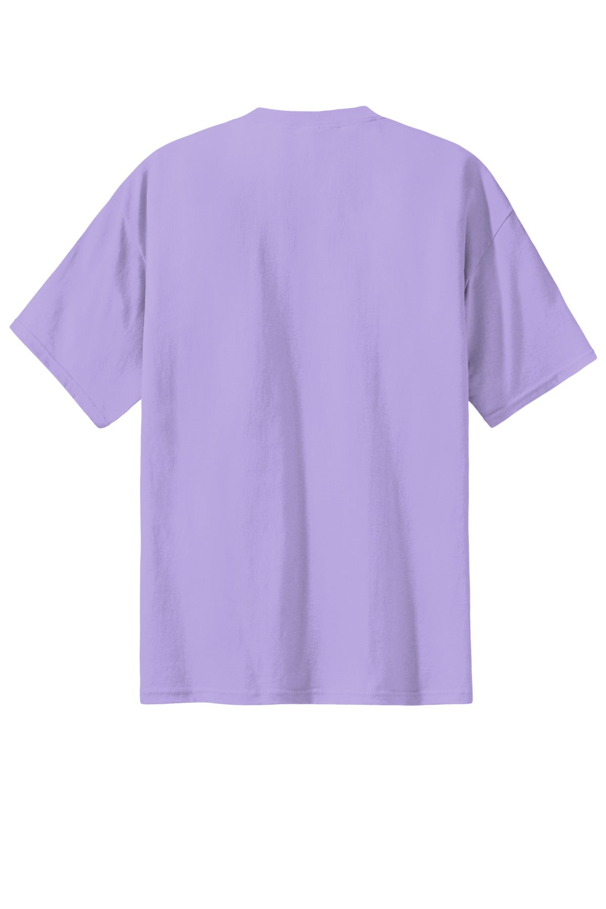 Rear View of Lavender Port & Co Essential Tee. PC61