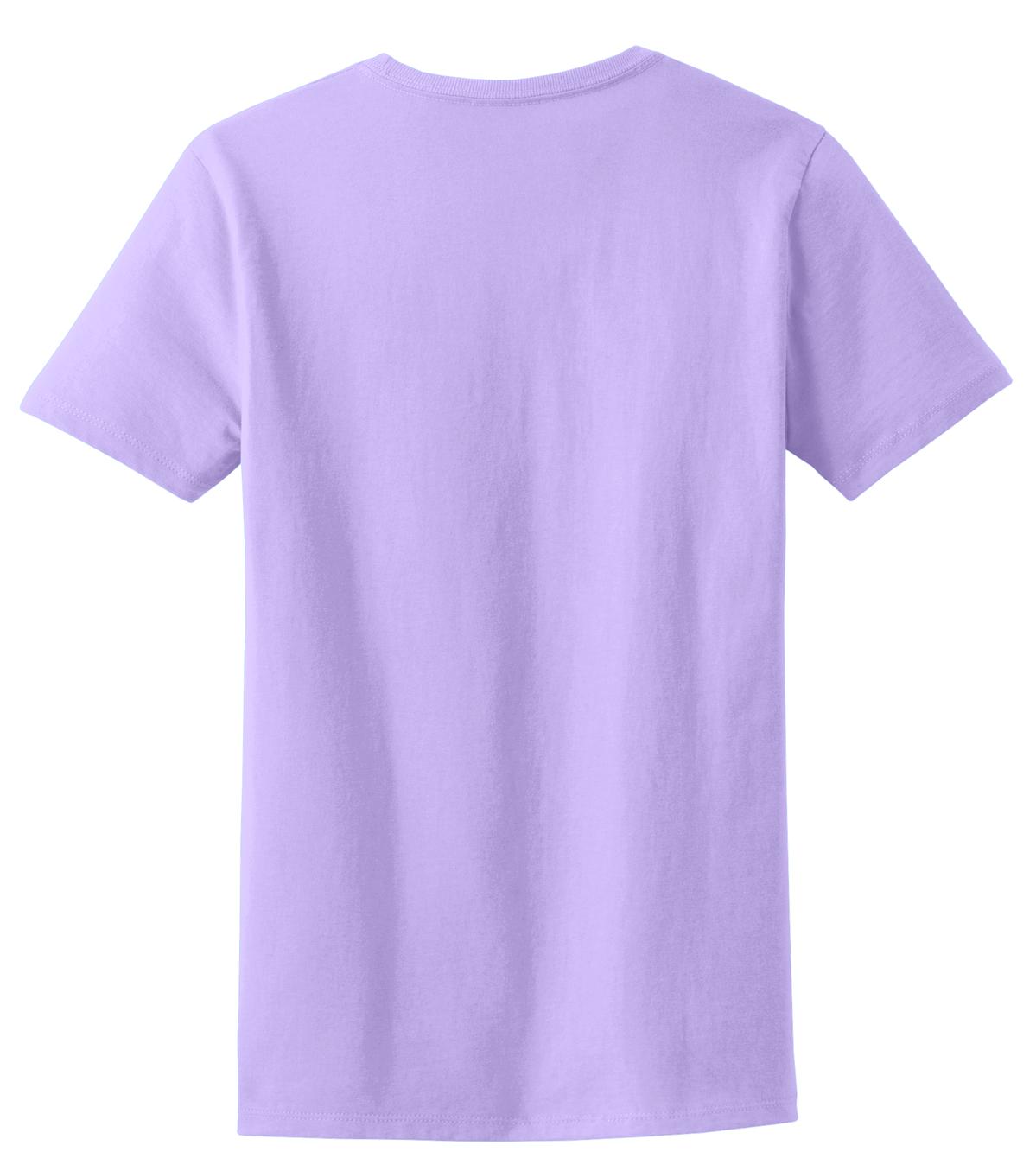 Rear View of Lavender Port & Co Women's Essential Tee. LPC61