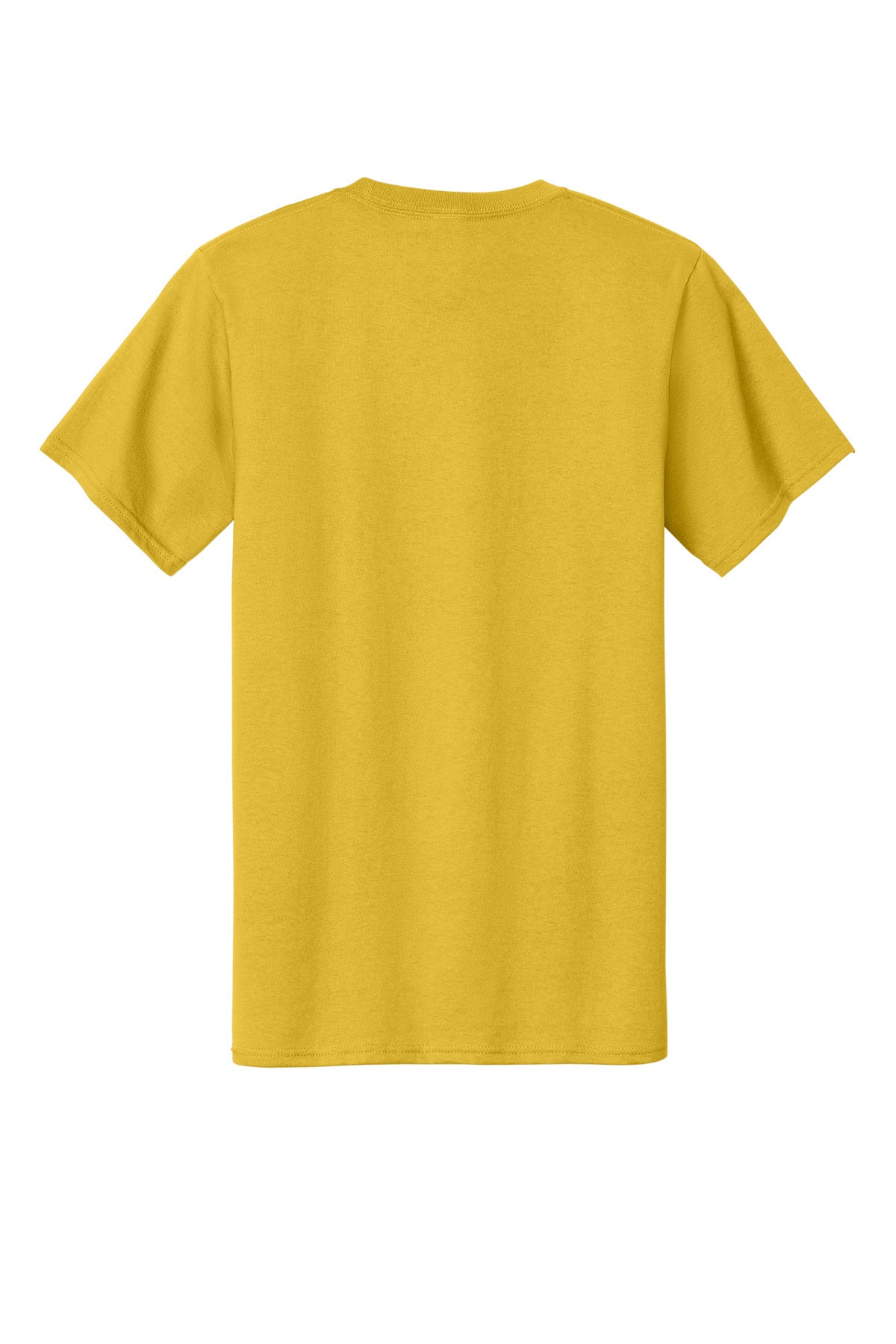 Rear View of Lemon Yellow Port & Co Tall Essential Tee. PC61T