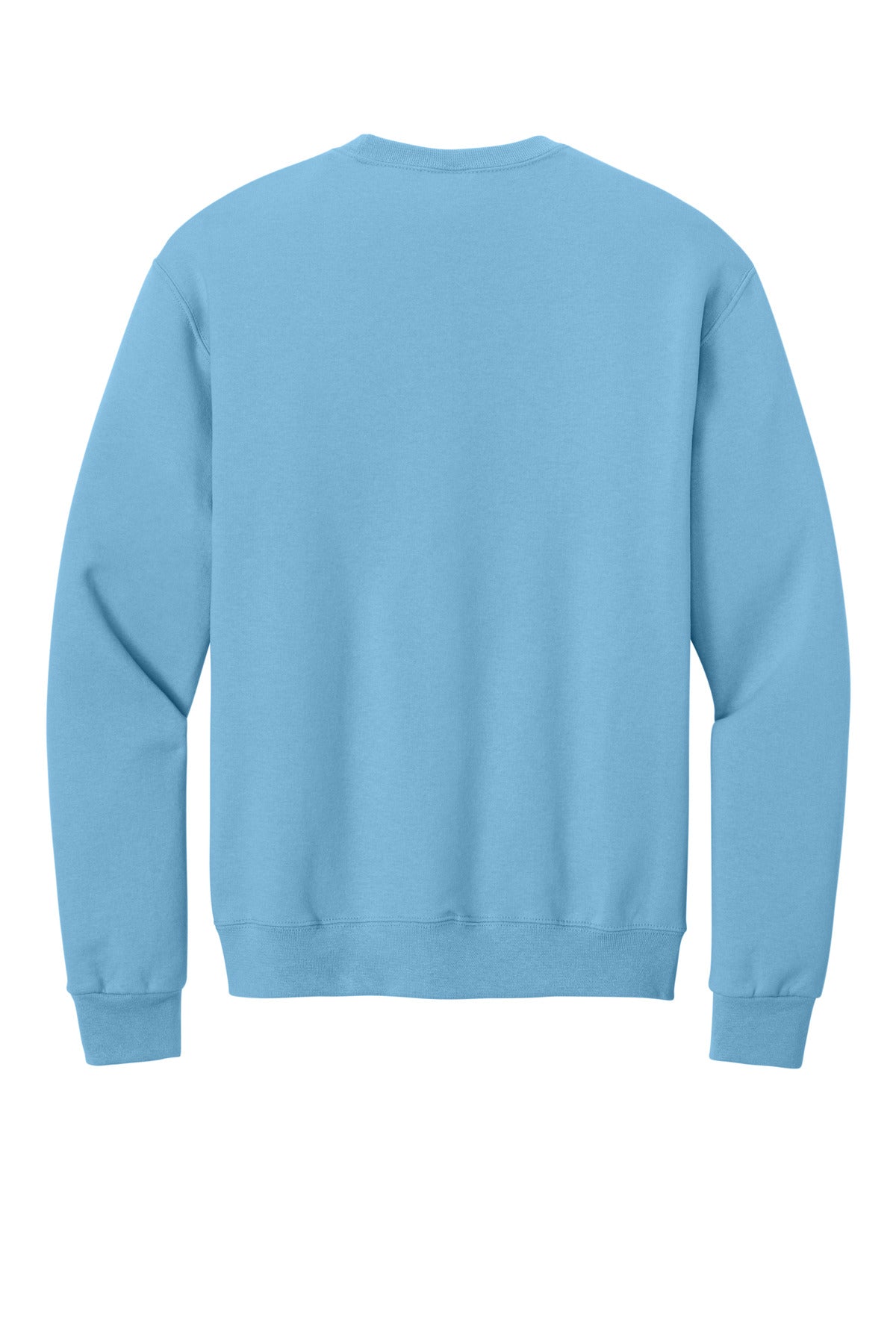 Rear View of Light Blue Jerzees - NuBlend Crewneck Sweatshirt. 562M