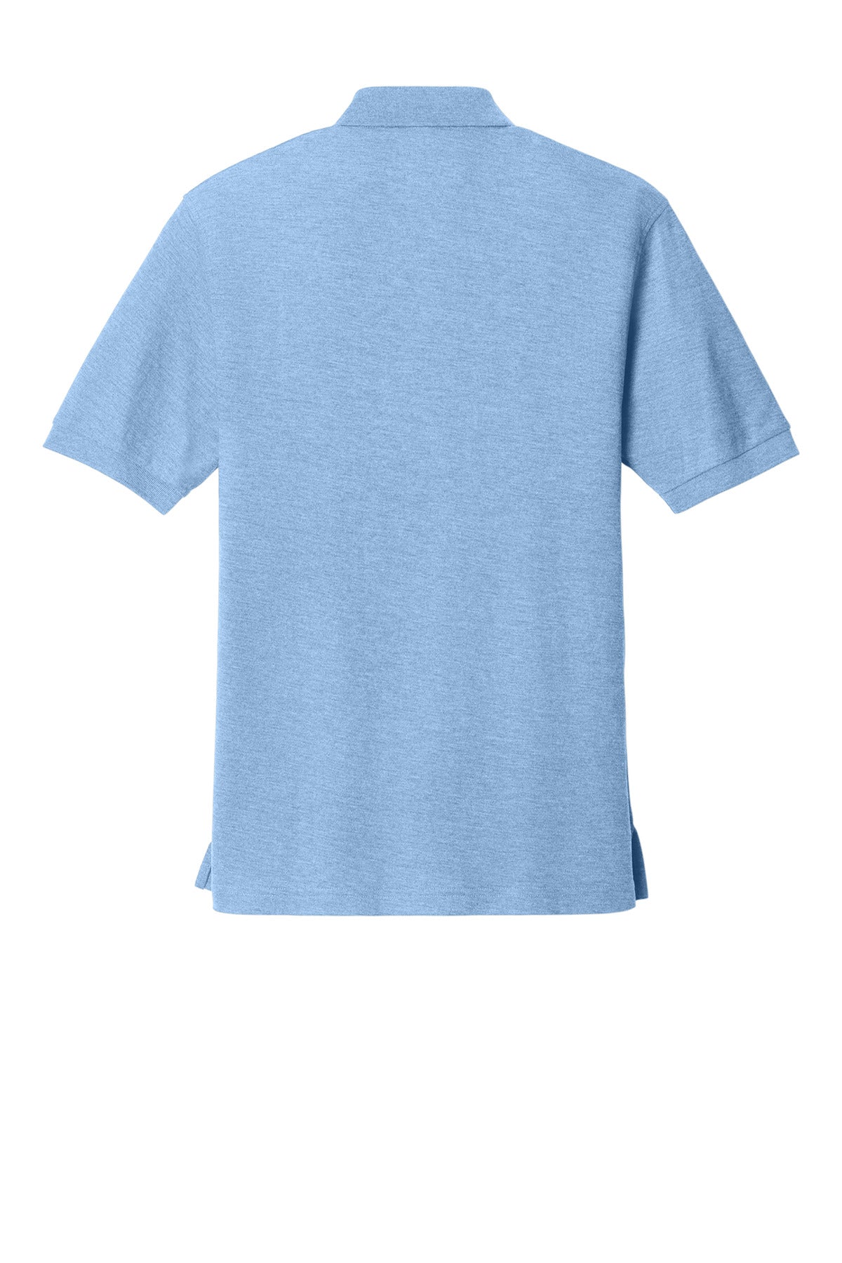 Rear View of Light Blue Port Authority Extended Size Silk Touch Polo K500ES
