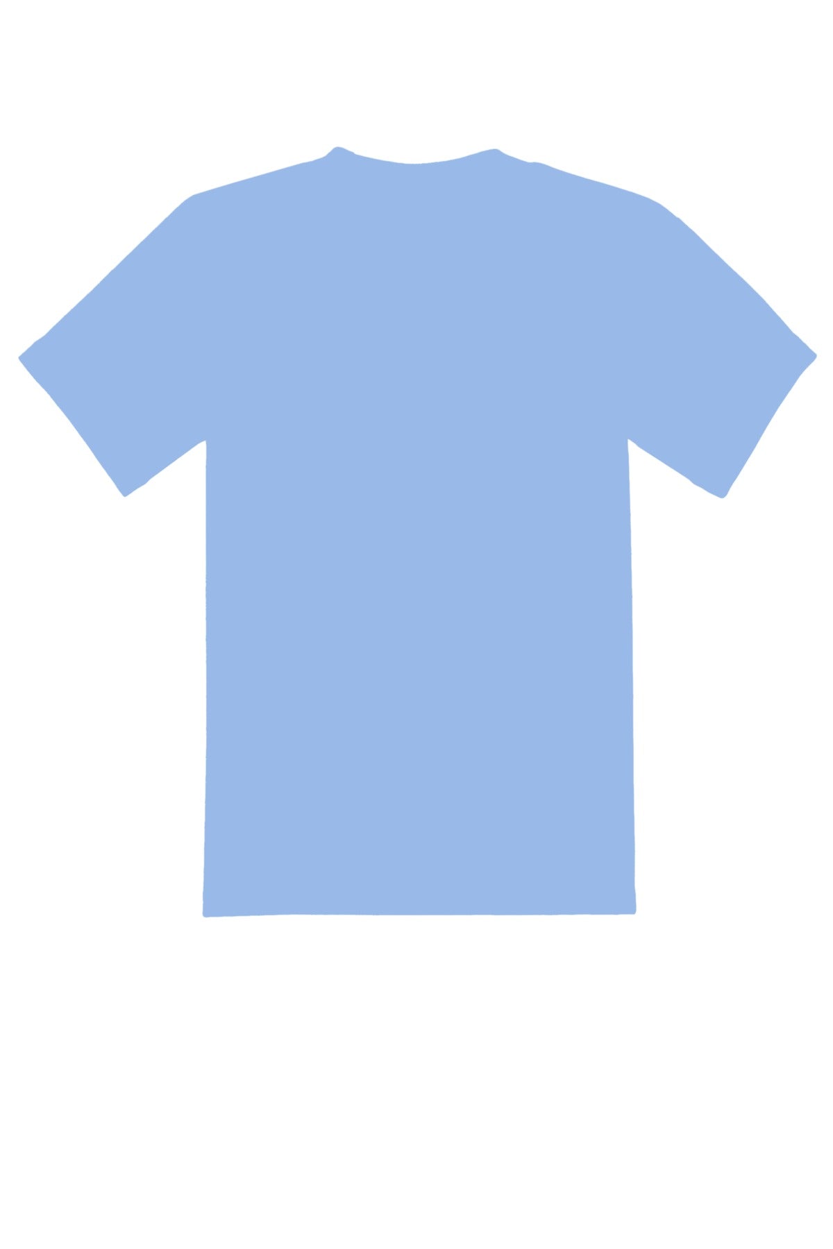 Rear View of Light Blue Port & Co Youth Core Blend Tee. PC55Y