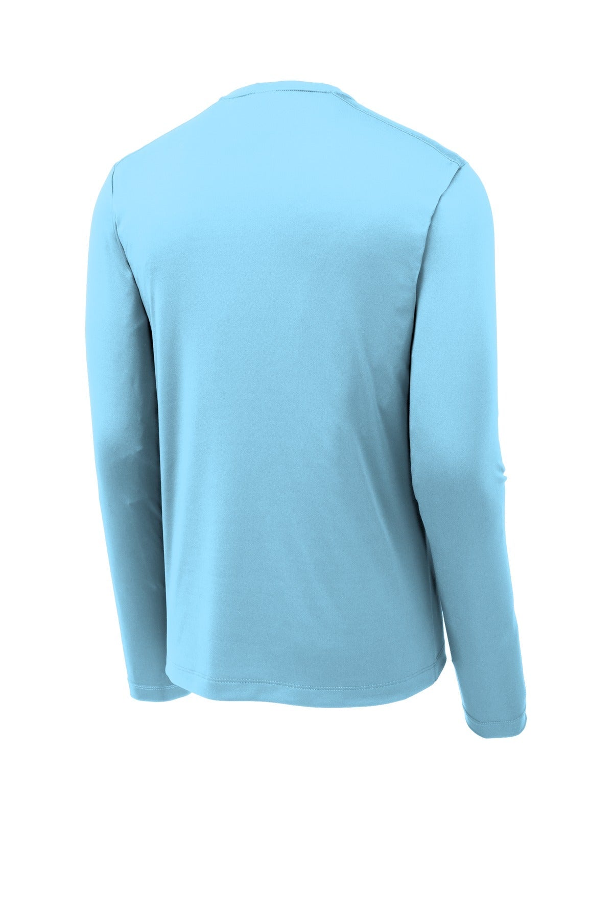 Rear View of Light Blue Sport-Tek Posi-UV Pro Long Sleeve Tee. ST420LS