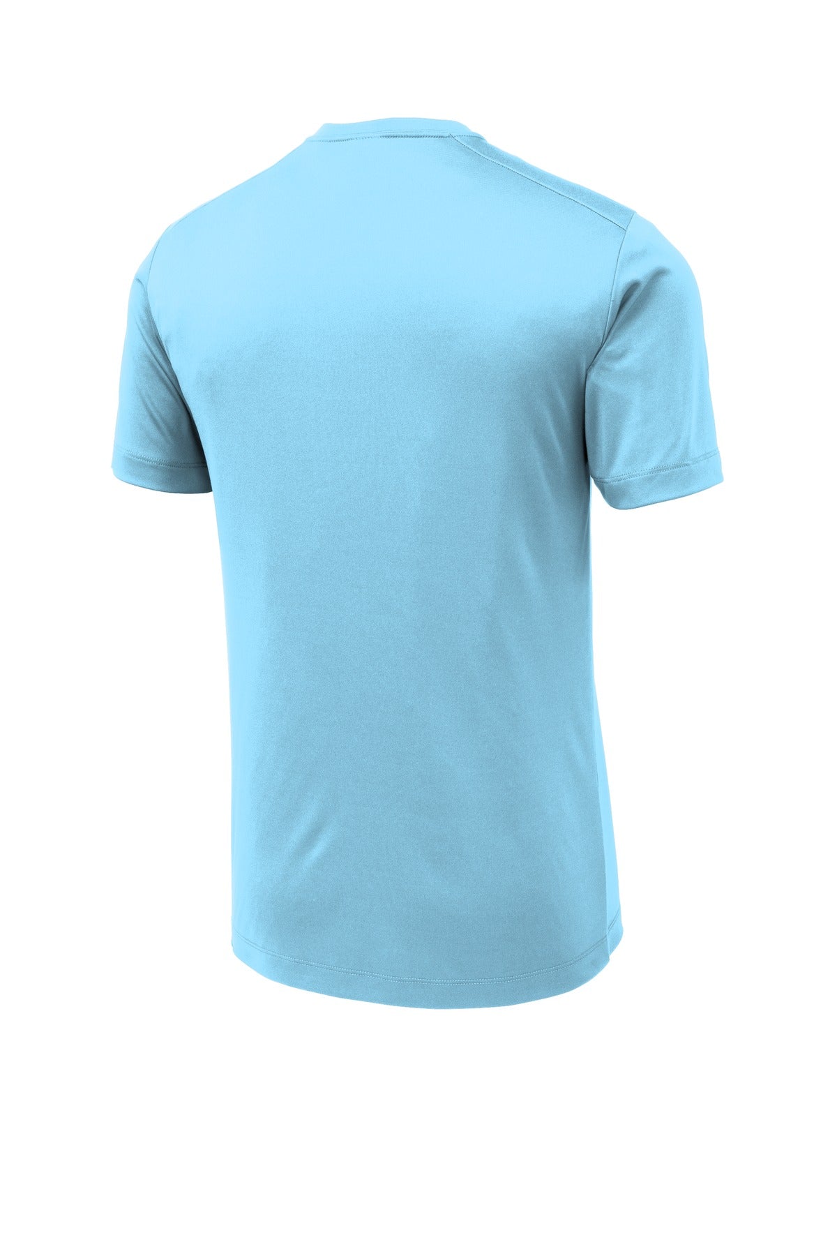 Rear View of Light Blue Sport-Tek Posi-UV Pro Tee. ST420