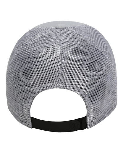 Rear View of Light Grey The Whitaker Mesh Cap - 1988M