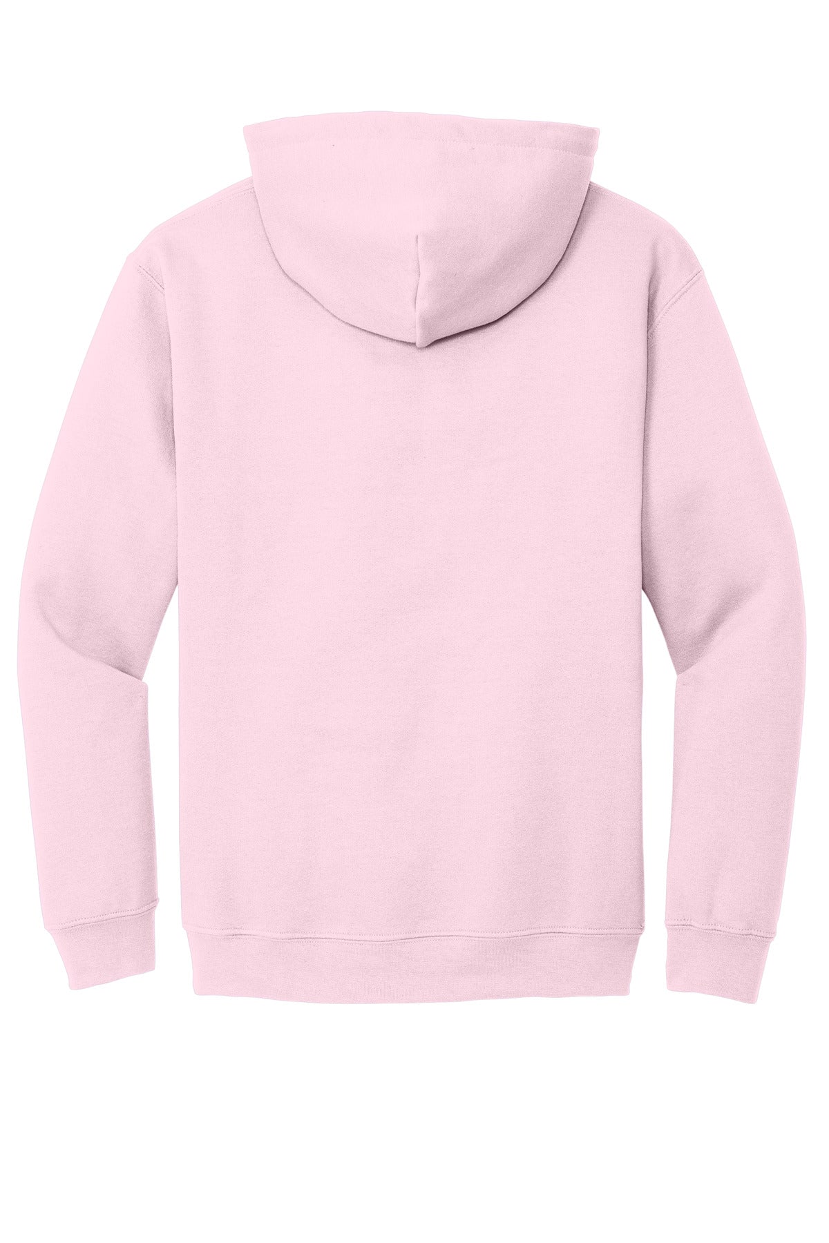 Rear View of Light Pink Gildan - Heavy Blend Hooded Sweatshirt. 18500