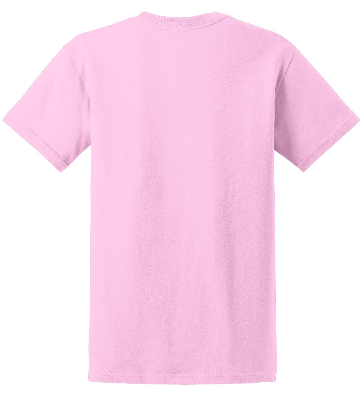 Rear View of Light Pink Gildan - Ultra Cotton 100% US Cotton T-Shirt. 2000