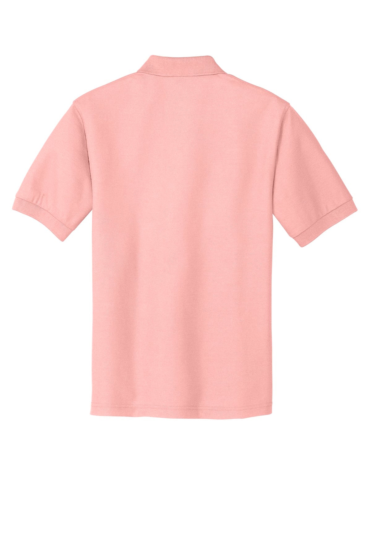 Rear View of Light Pink Port Authority Extended Size Silk Touch Polo K500ES