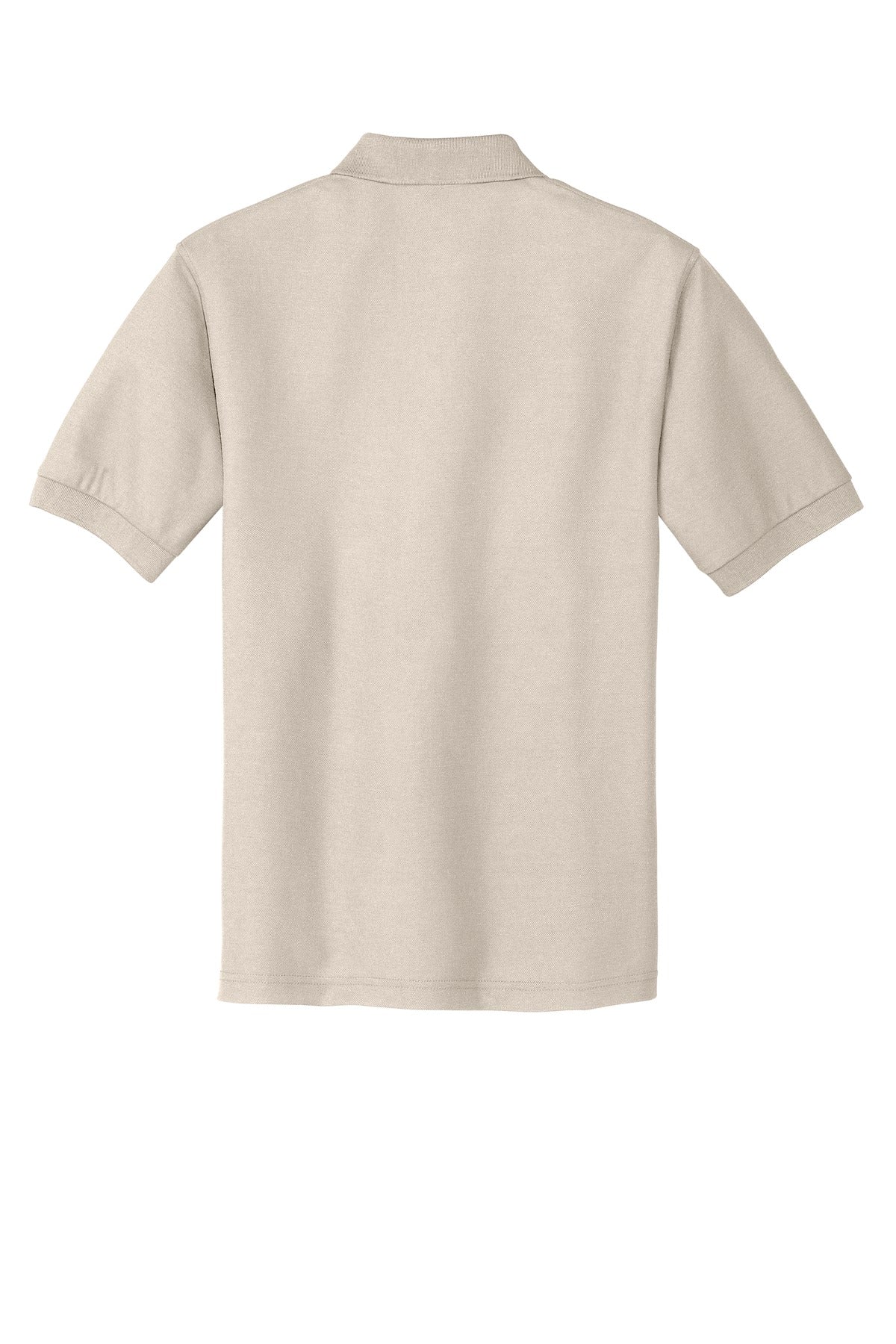 Rear View of Light Stone Port Authority Extended Size Silk Touch Polo K500ES