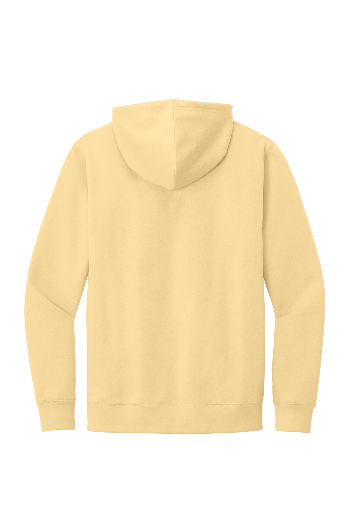 Rear View of Light Yellow District V.I.T. Fleece Hoodie DT6100