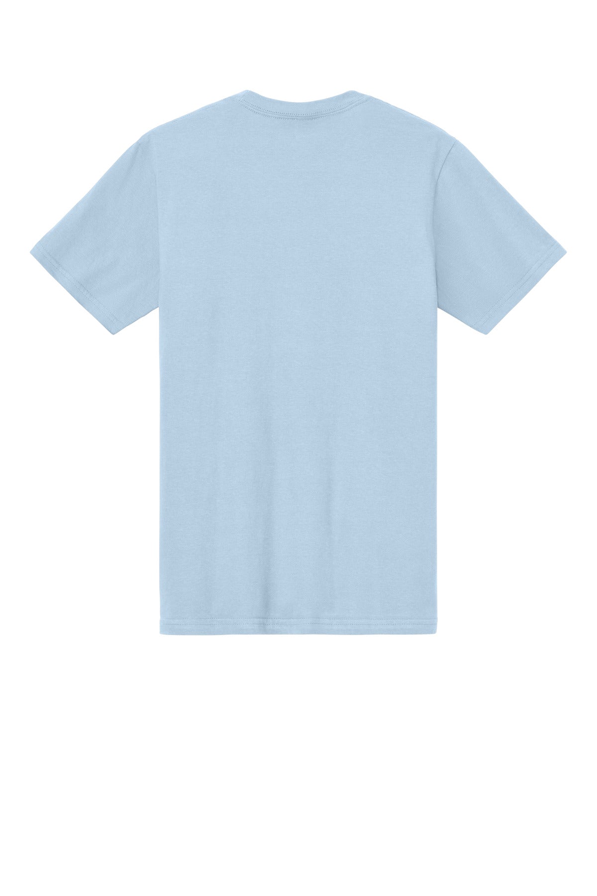 Rear View of LightBlue Gildan Softstyle Midweight Tee 65000