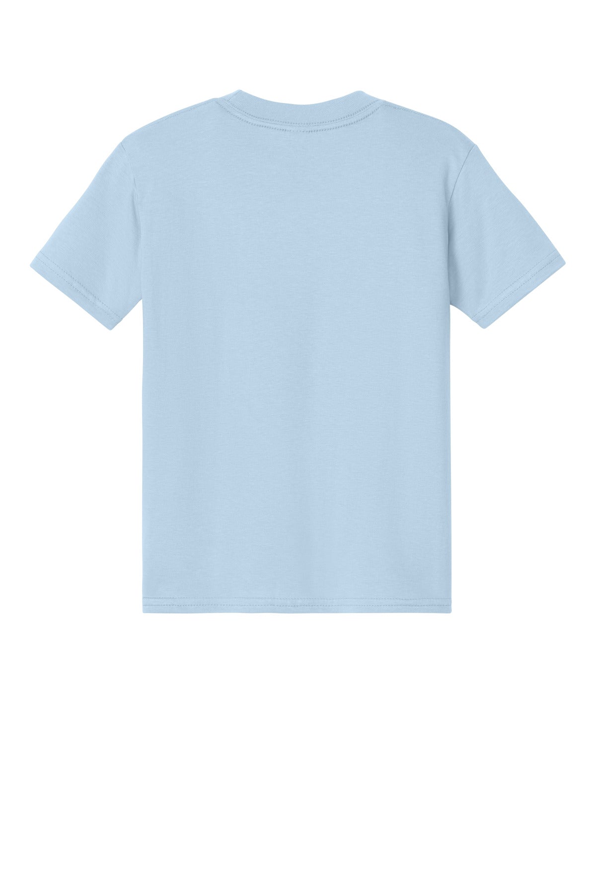 Rear View of LightBlue Gildan Youth Softstyle Midweight Tee 65000B