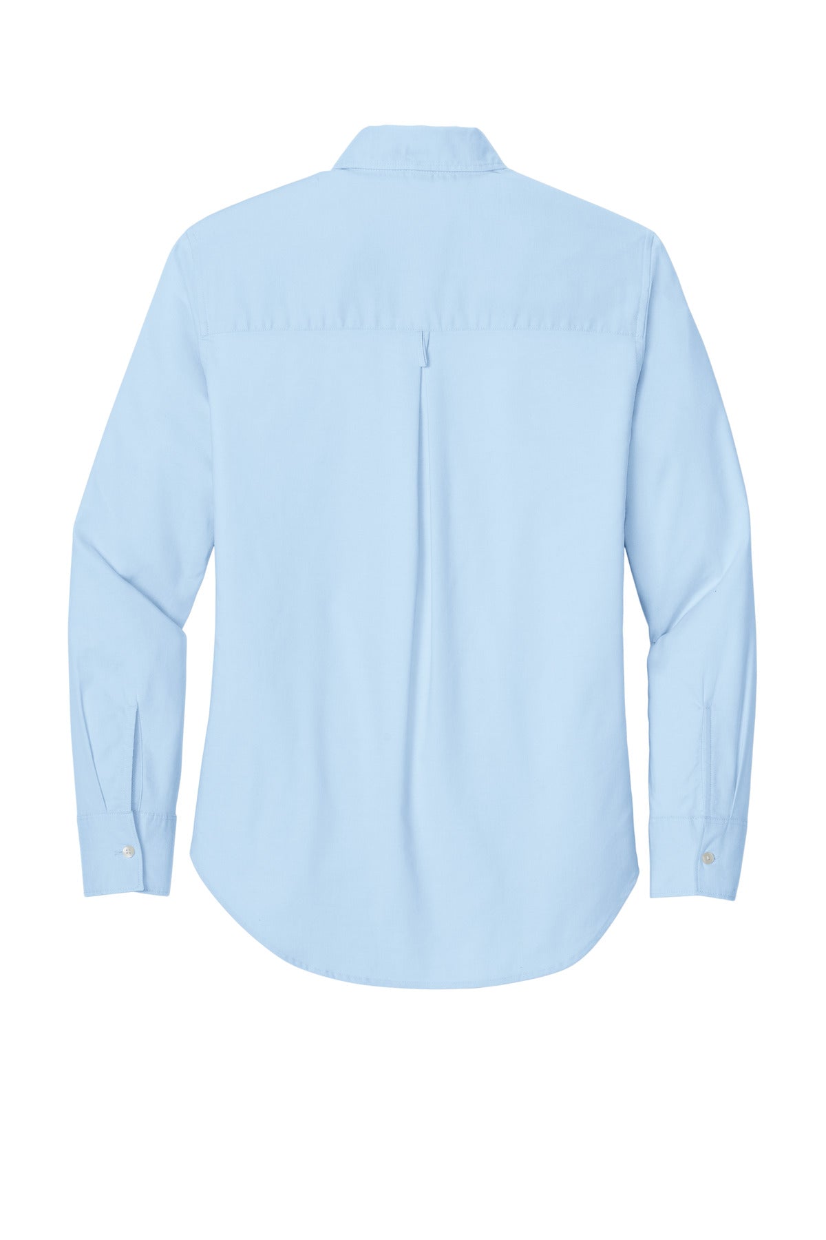 Rear View of LightBlue Mercer+Mettle Women's Long Sleeve Modern Oxford Shirt MM2003