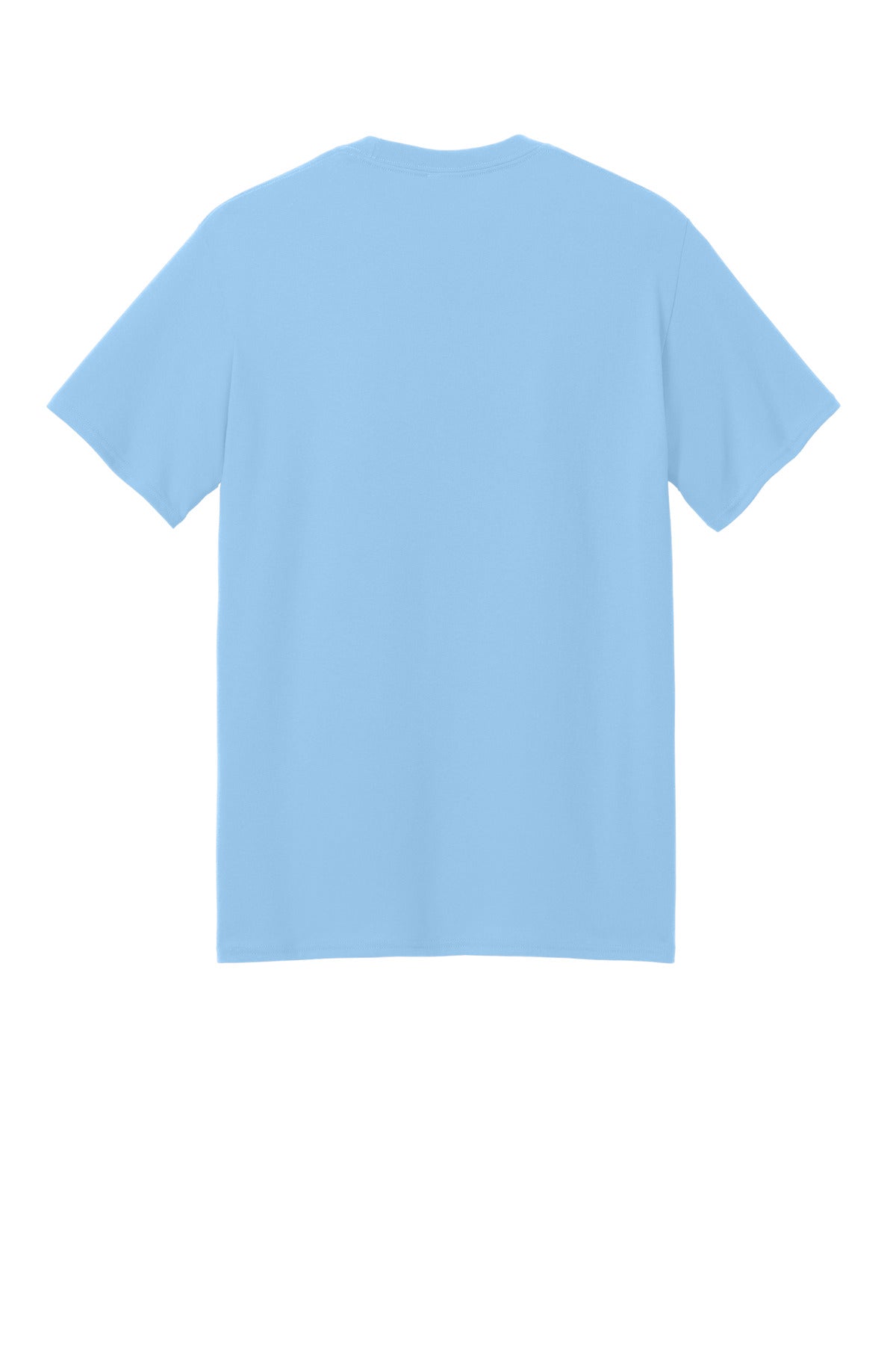 Rear View of LightBlue Port & Co Core Blend Recycled Tee PC01