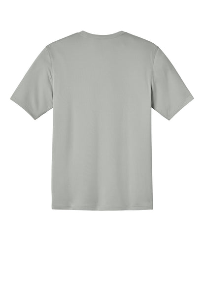 Rear View of LightGrey CornerStone Tall Workwear Pro Short Sleeve Pocket Tee TLCS440P
