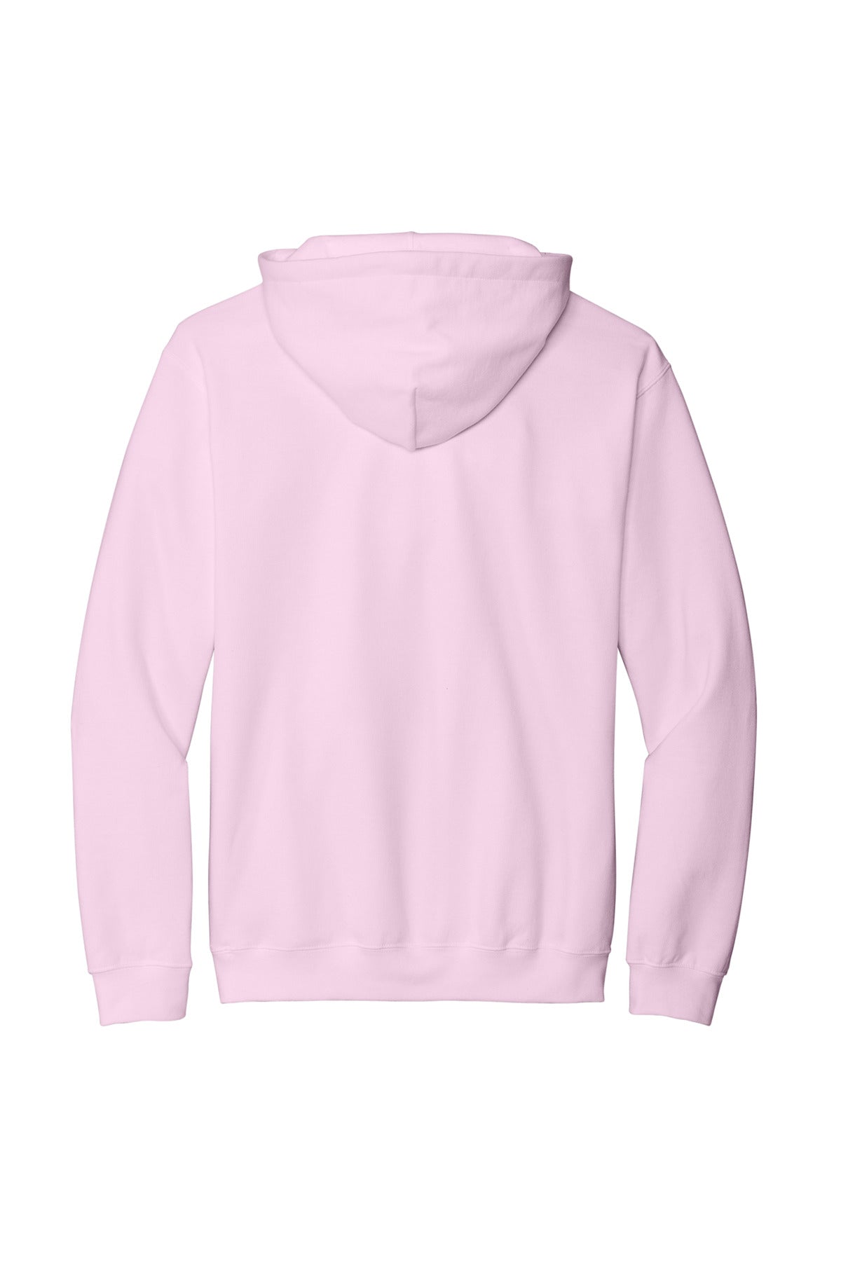 Rear View of LightPink Gildan Softstyle Midweight Pullover Hooded Sweatshirt SF500