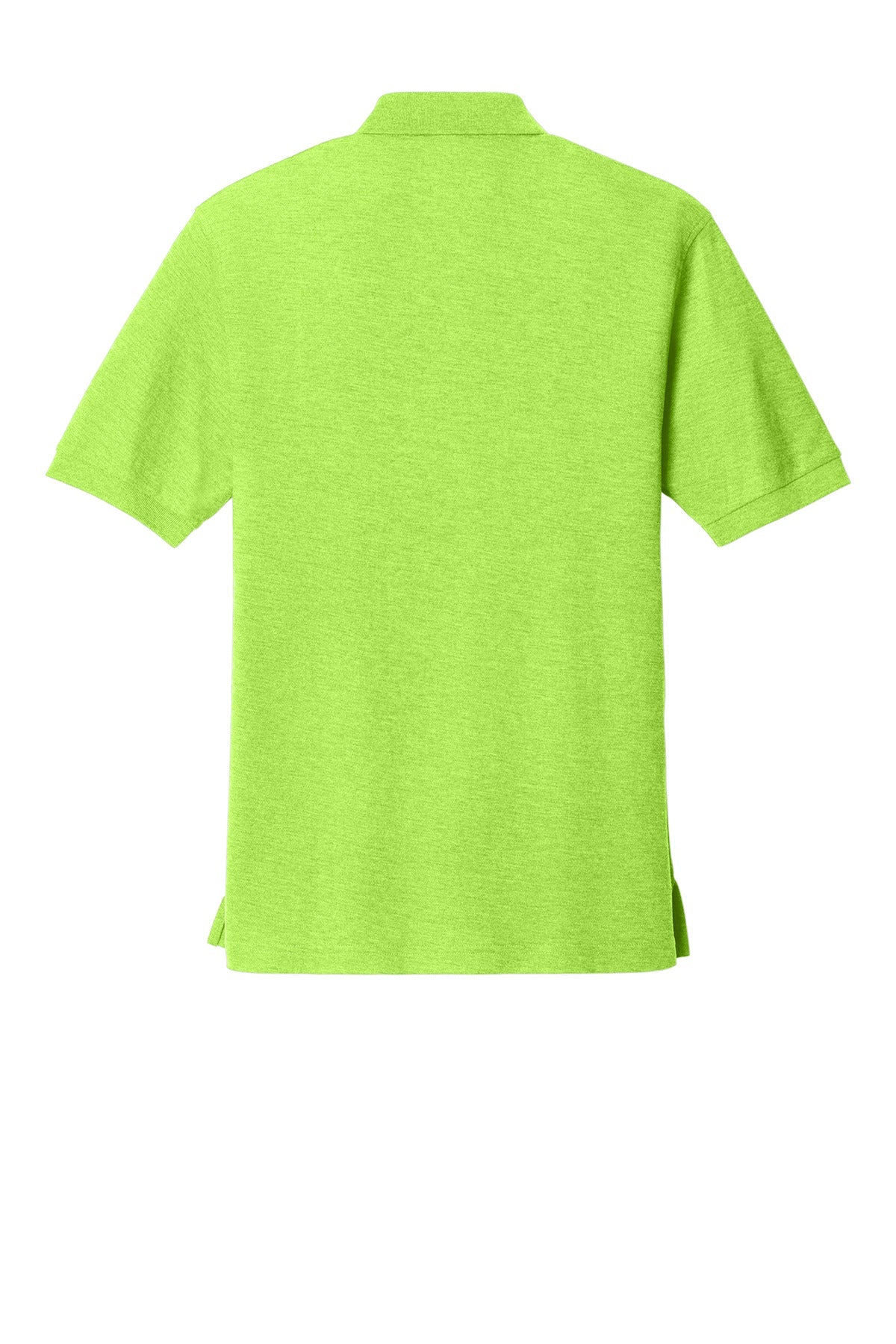 Rear View of Lime Port Authority Extended Size Silk Touch Polo K500ES
