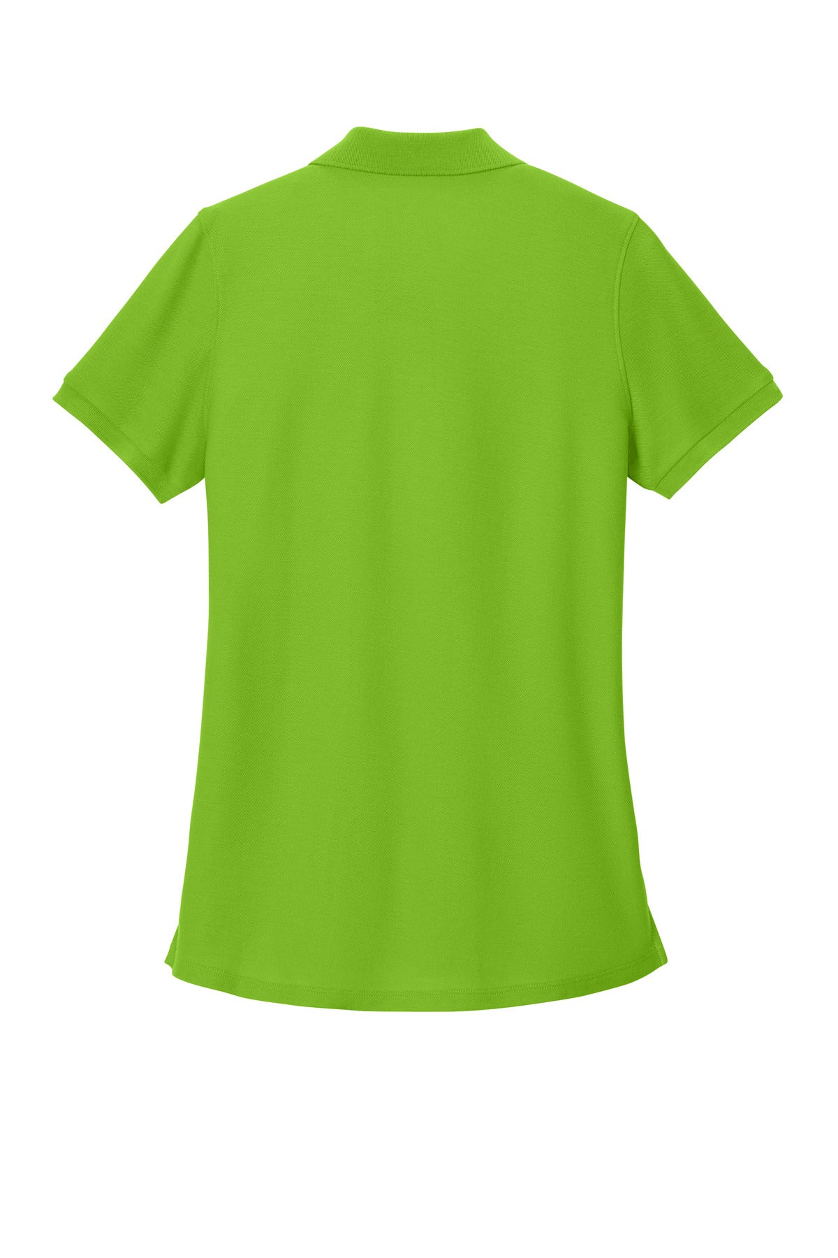 Rear View of Lime Port Authority Women's Wearever Signature Pique Polo LK200