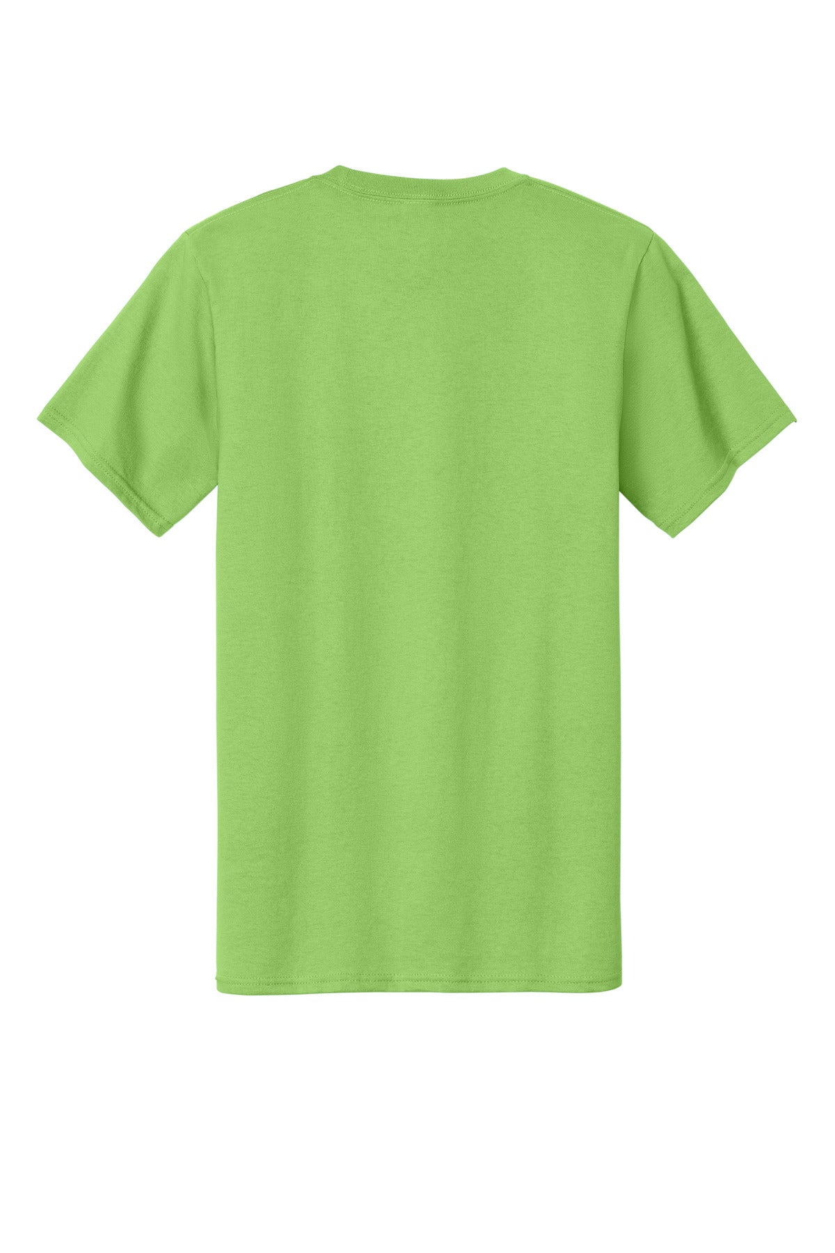 Rear View of Lime Port & Co Tall Essential Tee. PC61T