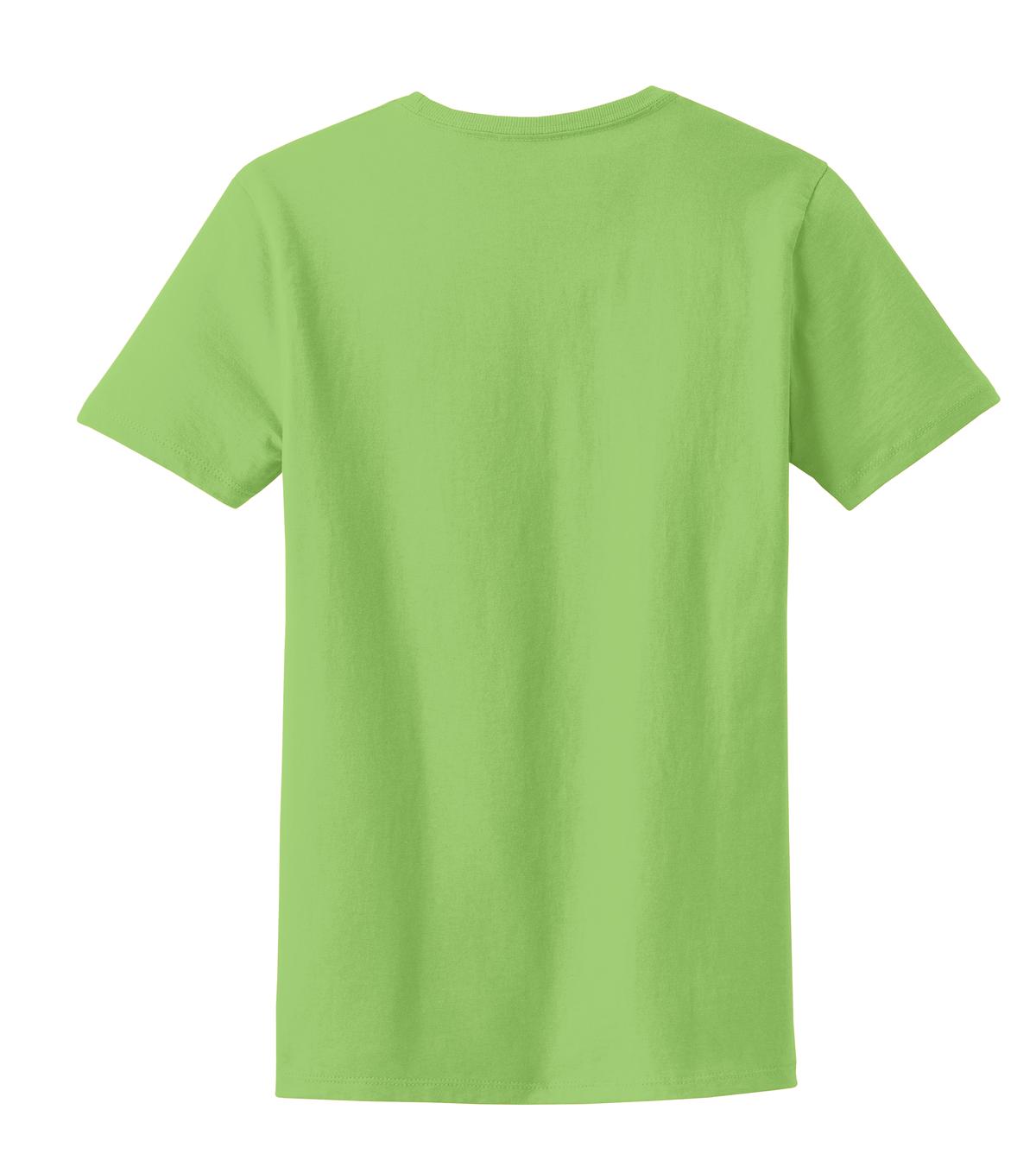 Rear View of Lime Port & Co Women's Essential Tee. LPC61