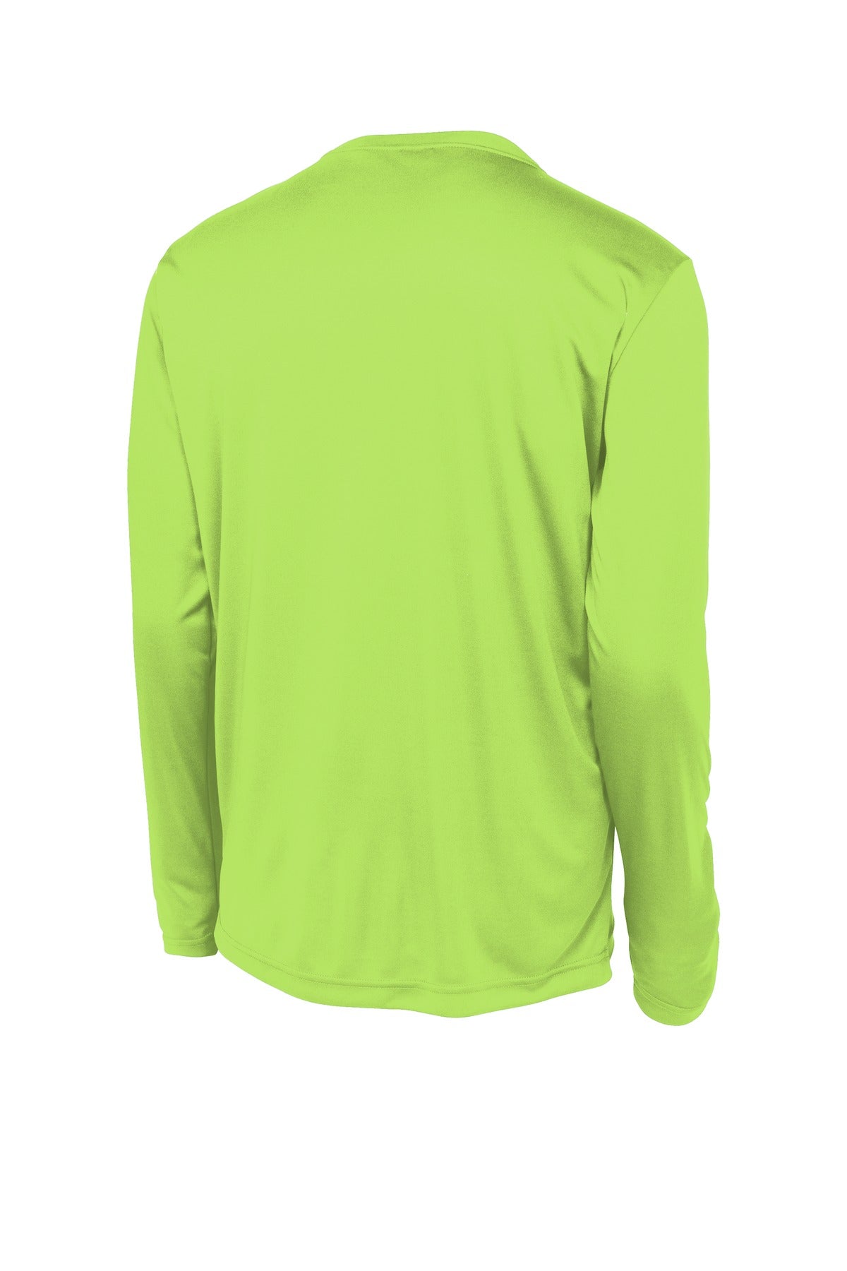 Rear View of Lime Shock Sport-Tek Long Sleeve PosiCharge Competitor Tee. ST350LS