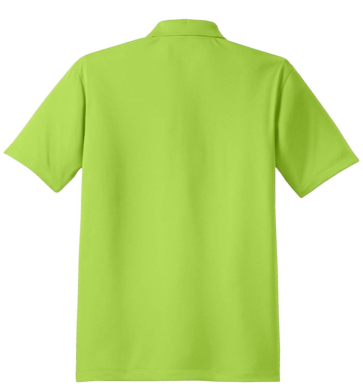 Rear View of Lime Shock Sport-Tek Micropique Sport-Wick Polo. ST650