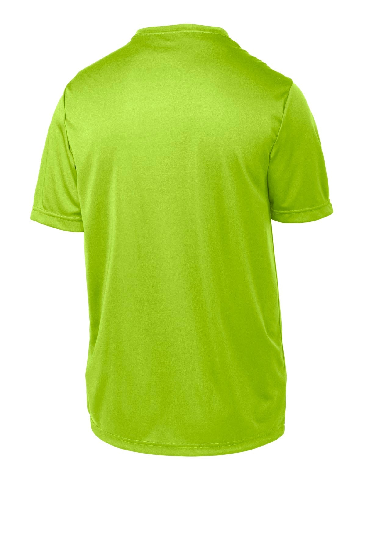 Rear View of Lime Shock Sport-Tek Youth PosiCharge Competitor Tee. YST350