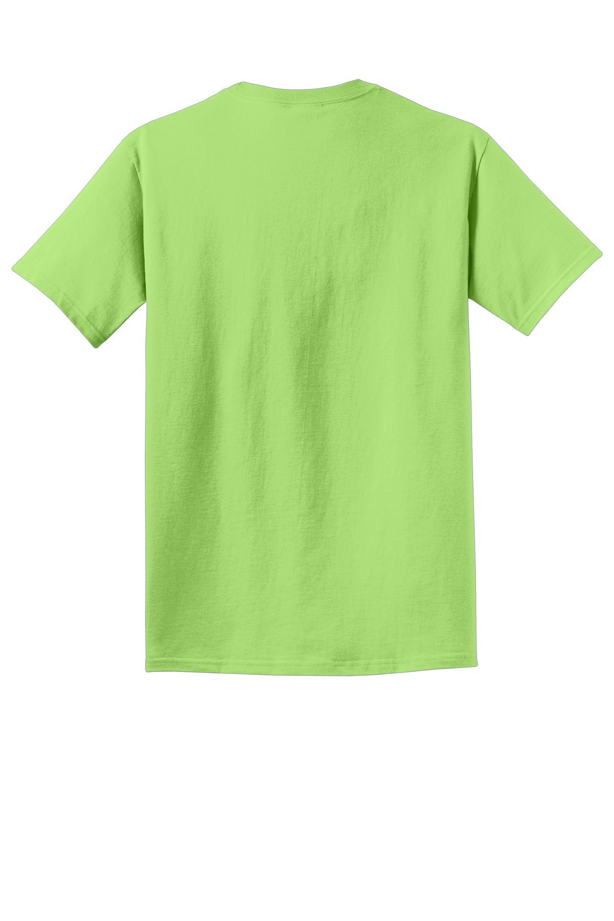 Rear View of Limeaid Port & Co Beach Wash Garment-Dyed Tee. PC099