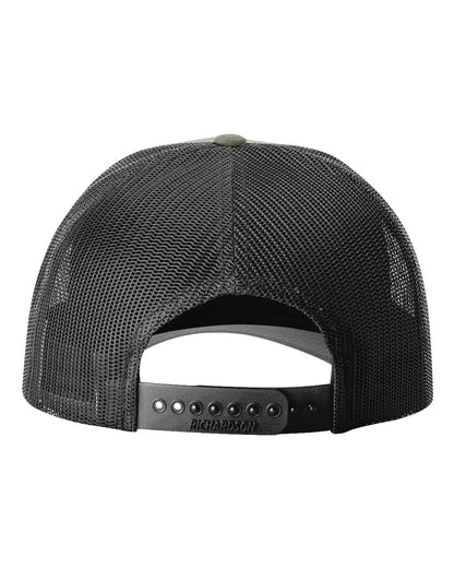 Rear View of Loden Green/ Black Low Pro Trucker Cap - 115
