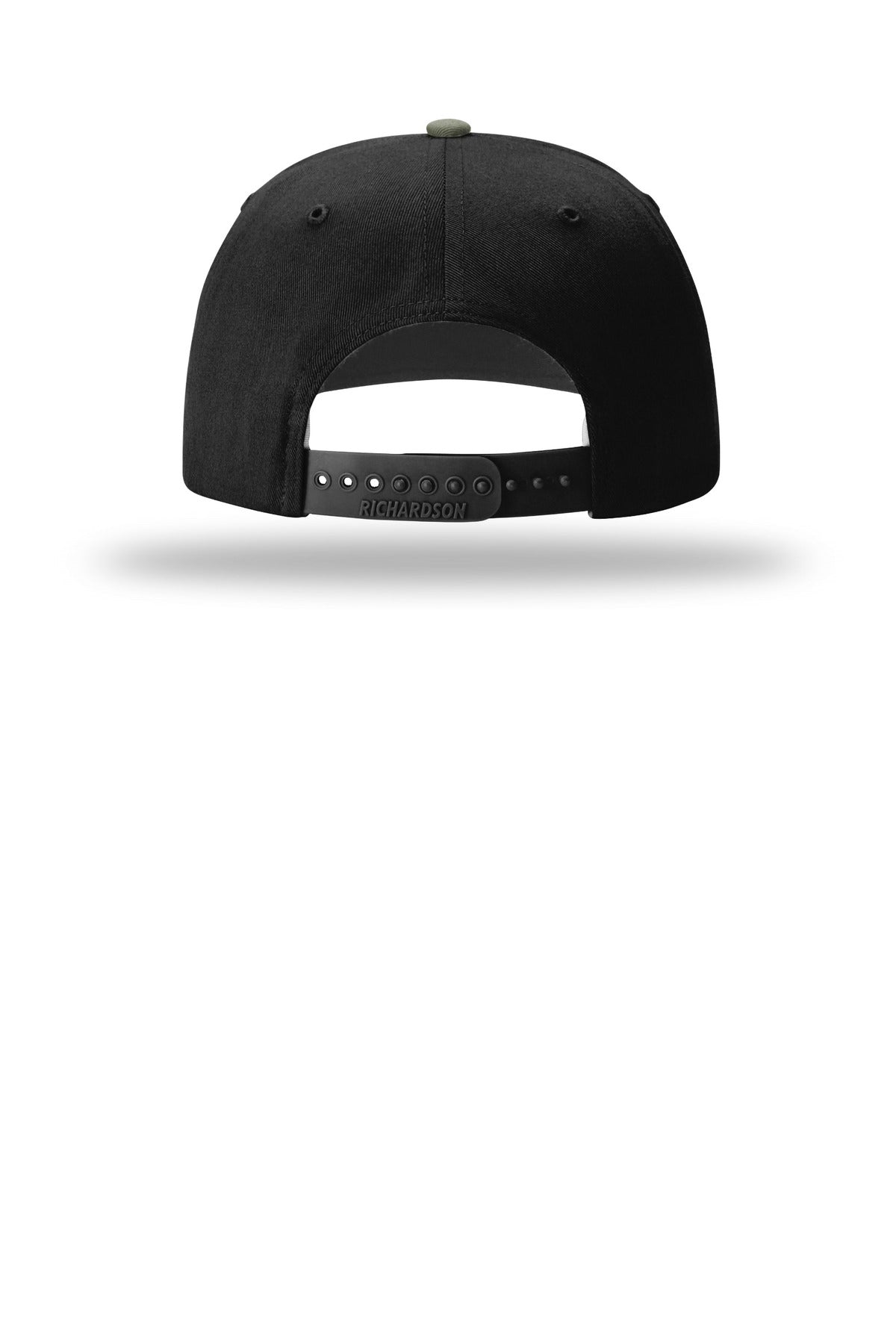 Rear View of Loden/Blk Richardson Solid Twill Trucker 312