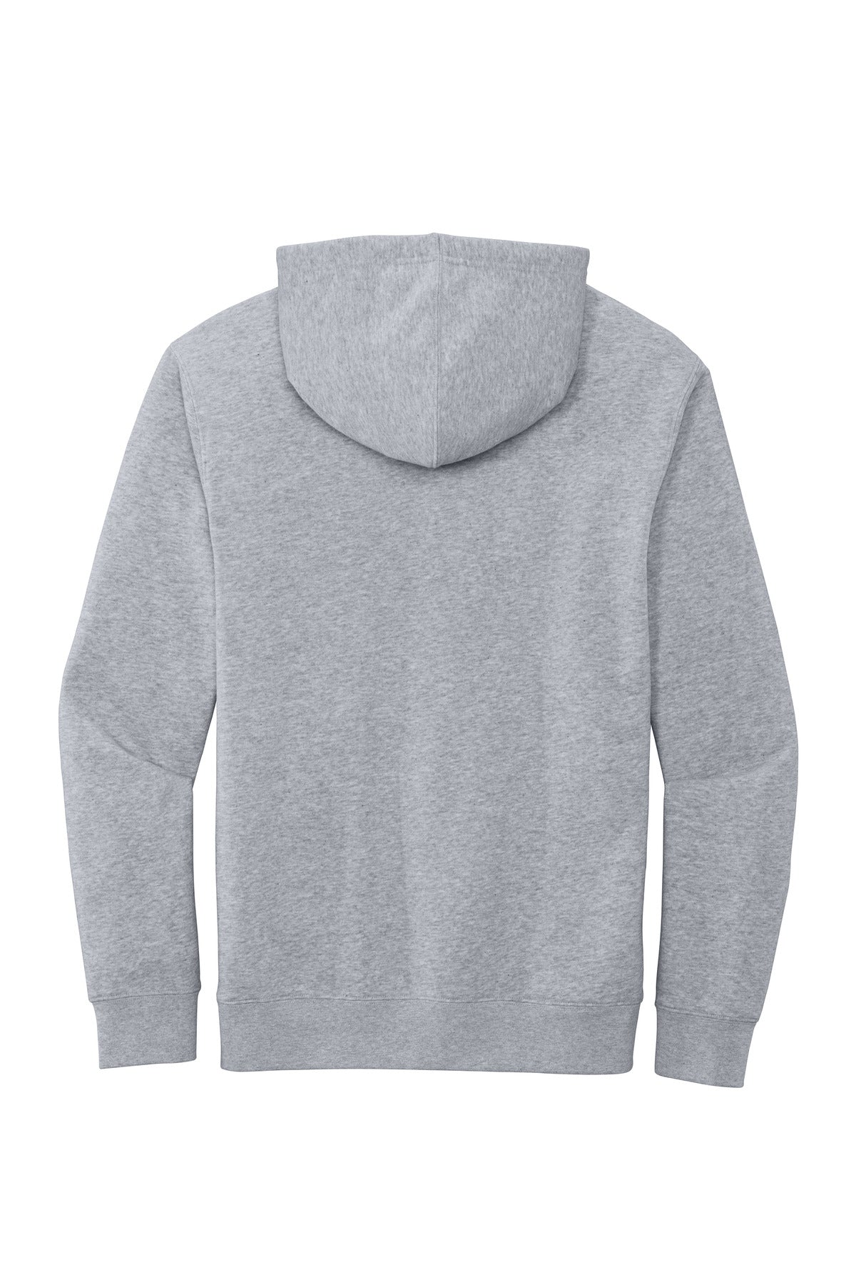 Rear View of Lt Hthr Grey District V.I.T. Fleece Hoodie DT6100