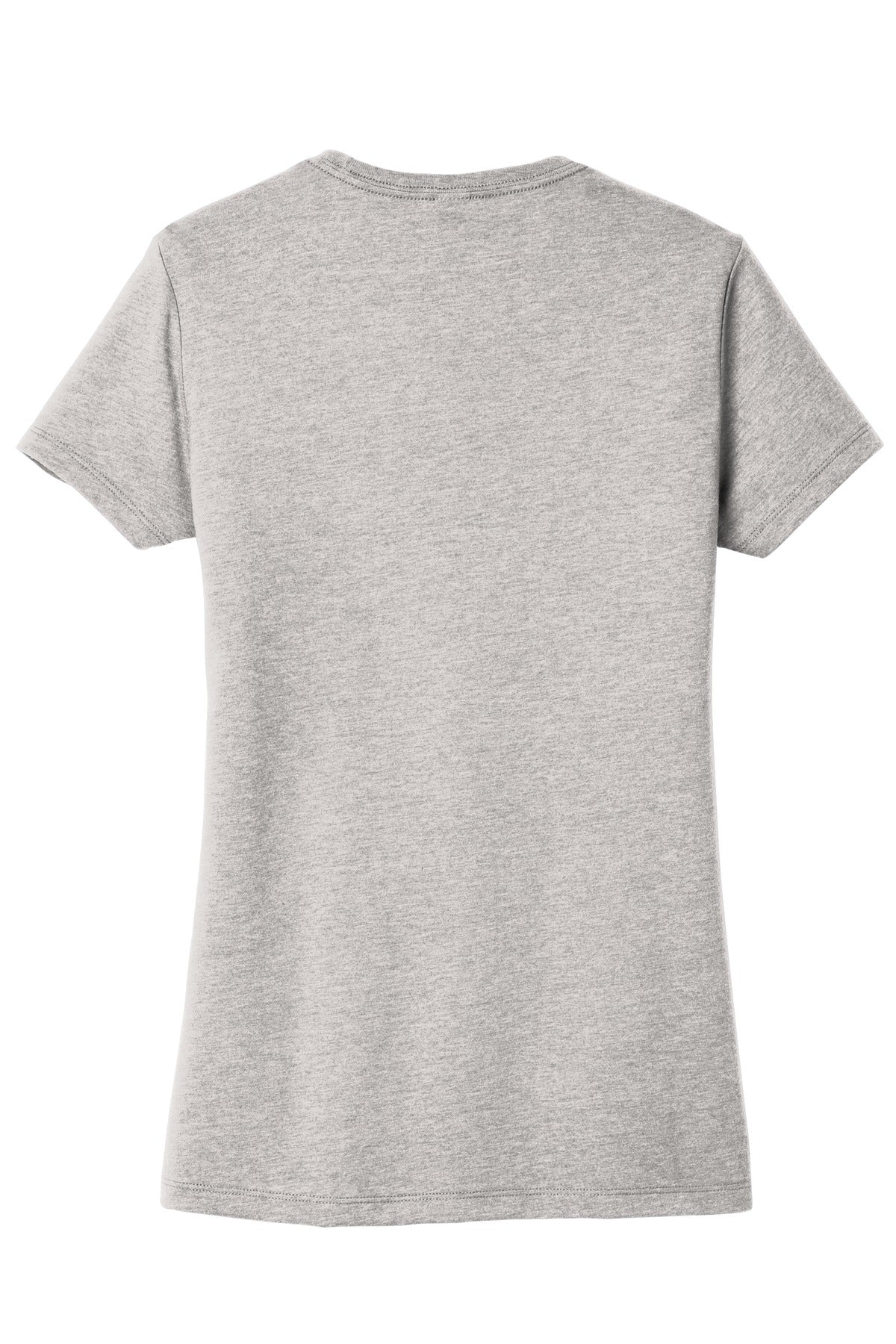 Rear View of Lt Hthr Grey District Women's Very Important Tee . DT6002