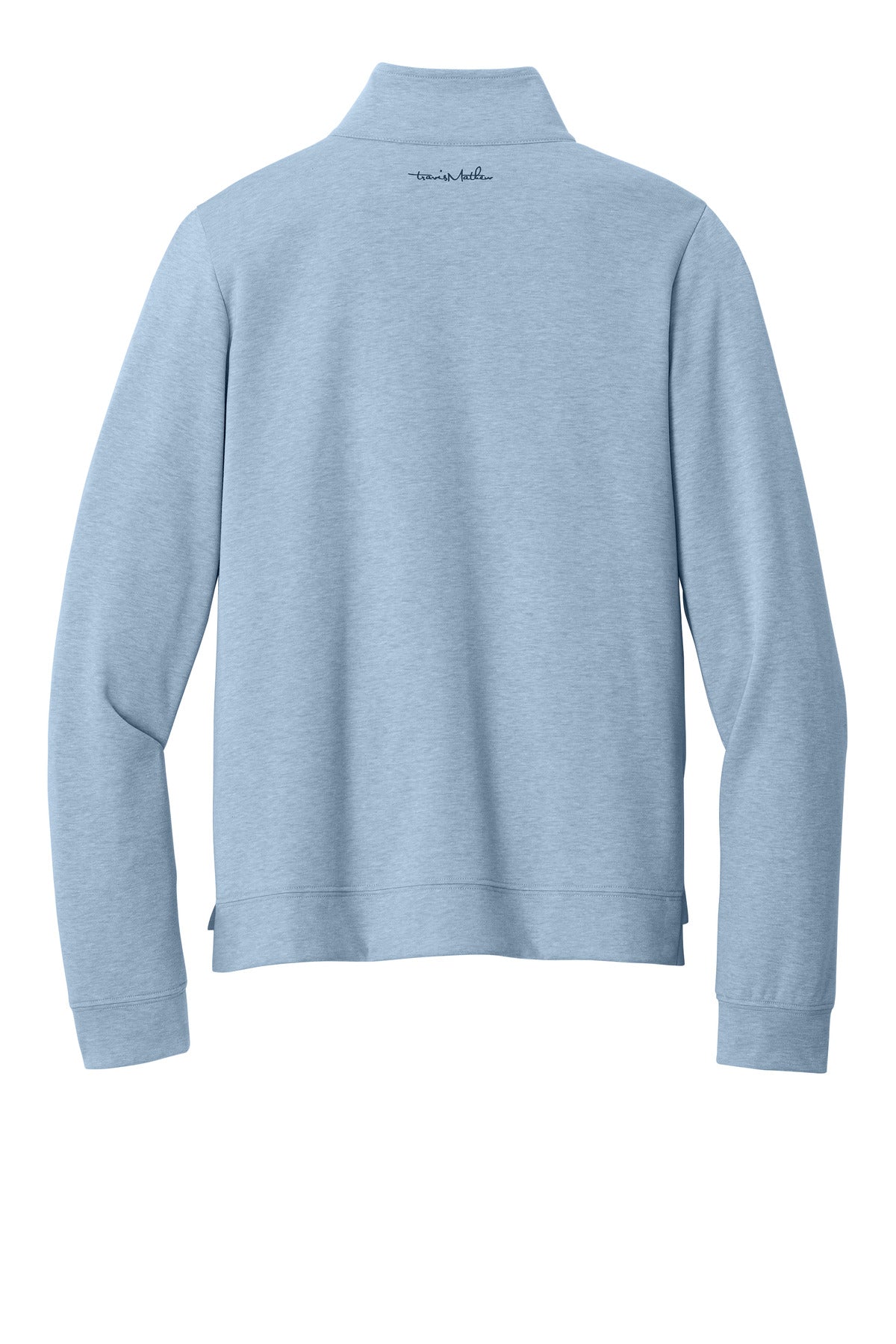 Rear View of LtBlueHtr TravisMathew Women's Coveside 1/2-Zip TM1LD007