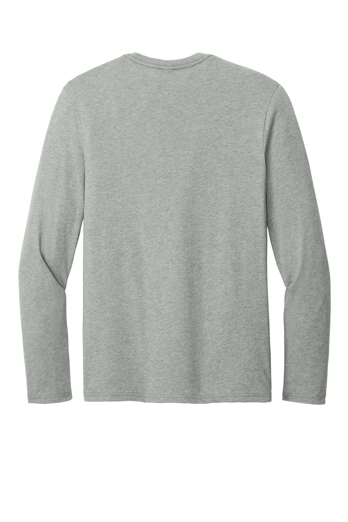 Rear View of LtHtGry District Perfect Weight CVC Long Sleeve Tee DT185