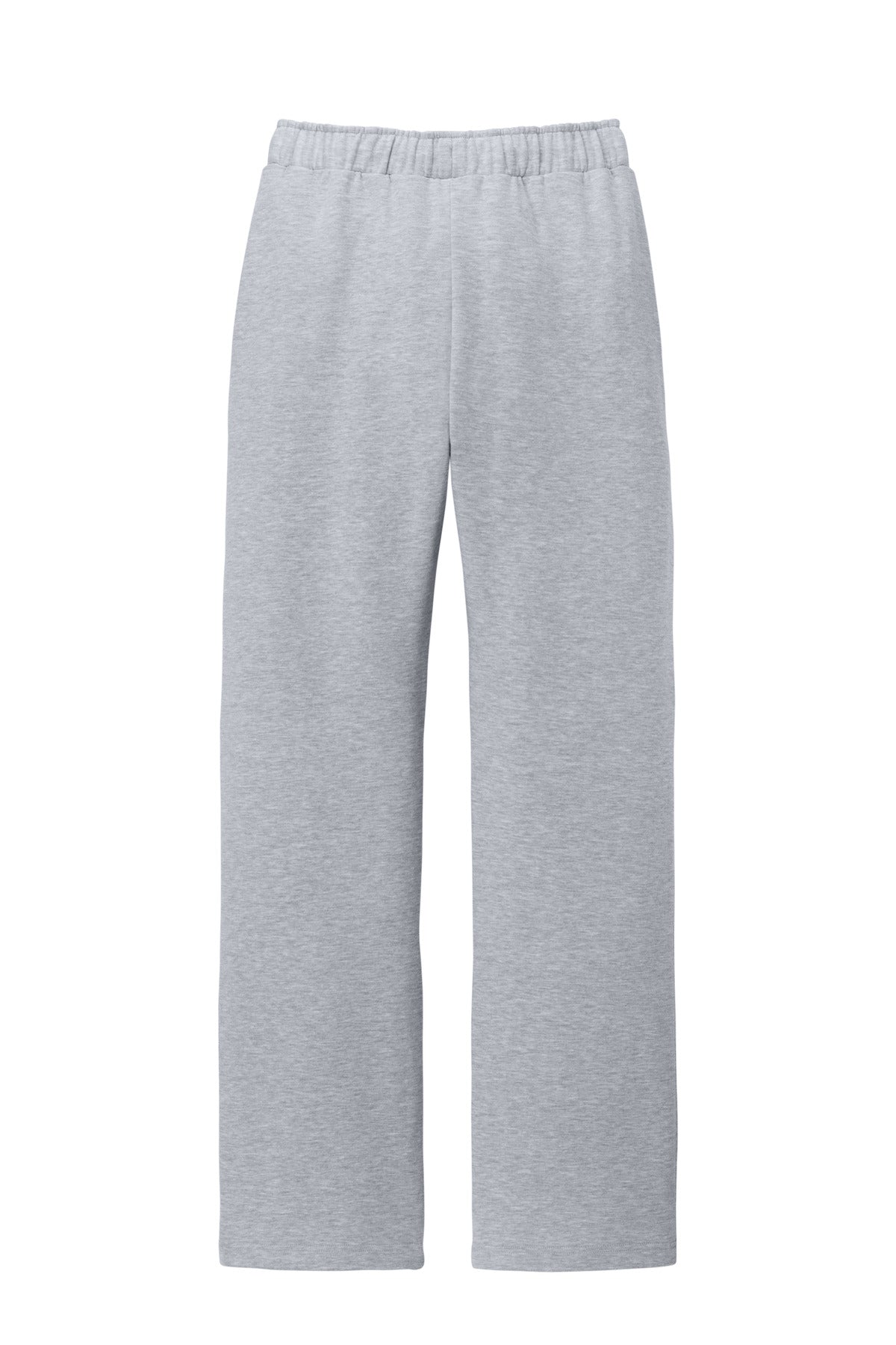 Rear View of LtHtGry District V.I.T. Fleece Open-Bottom Sweatpant DT6117