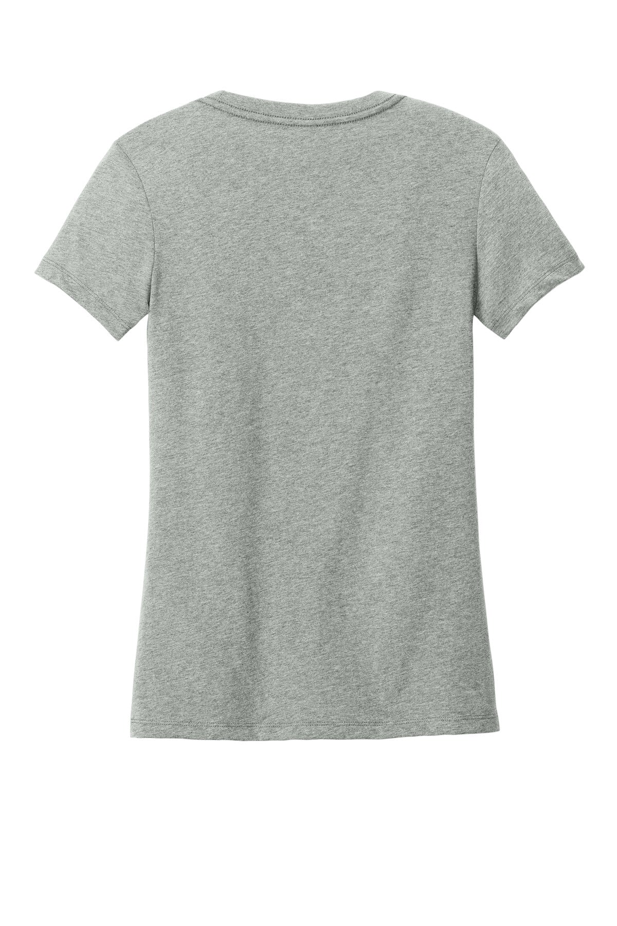 Rear View of LtHtGry District Women's Perfect Weight CVC Tee DT188