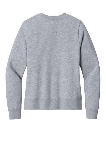 Rear View of LtHtGry District Women's V.I.T. Fleece Crew DT6105