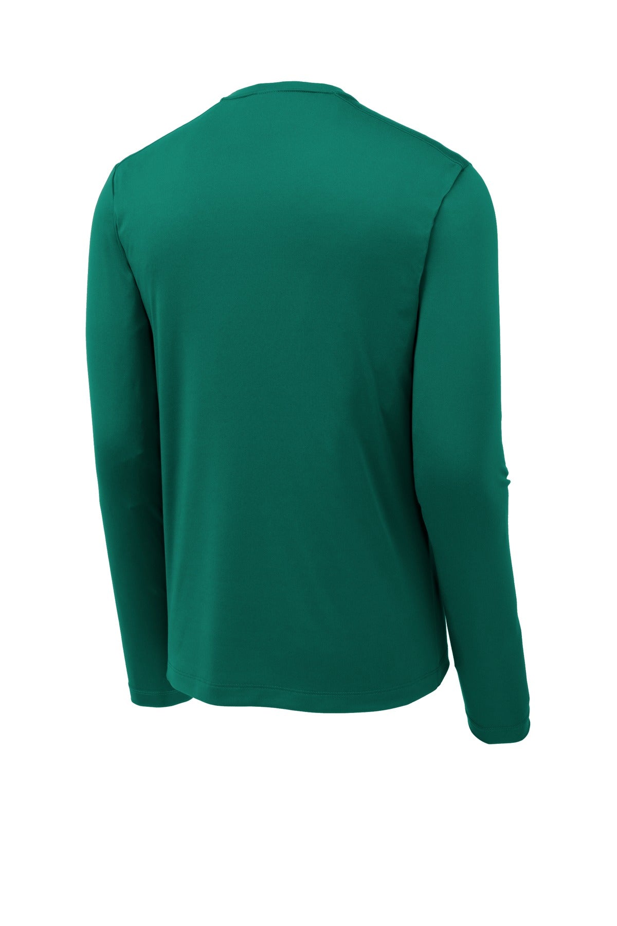 Rear View of Marine Green Sport-Tek Posi-UV Pro Long Sleeve Tee. ST420LS