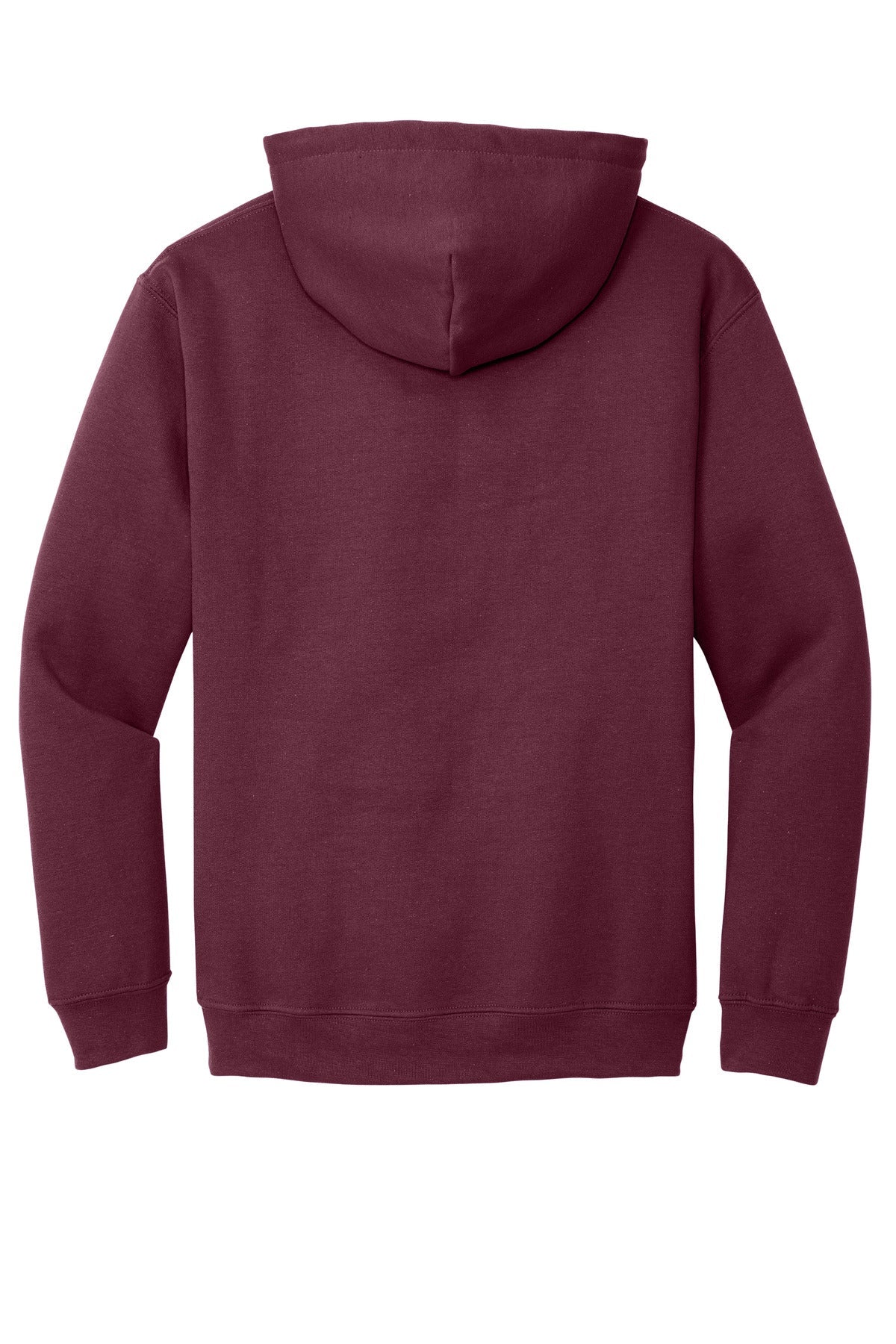 Rear View of Maroon Gildan - Heavy Blend Hooded Sweatshirt. 18500