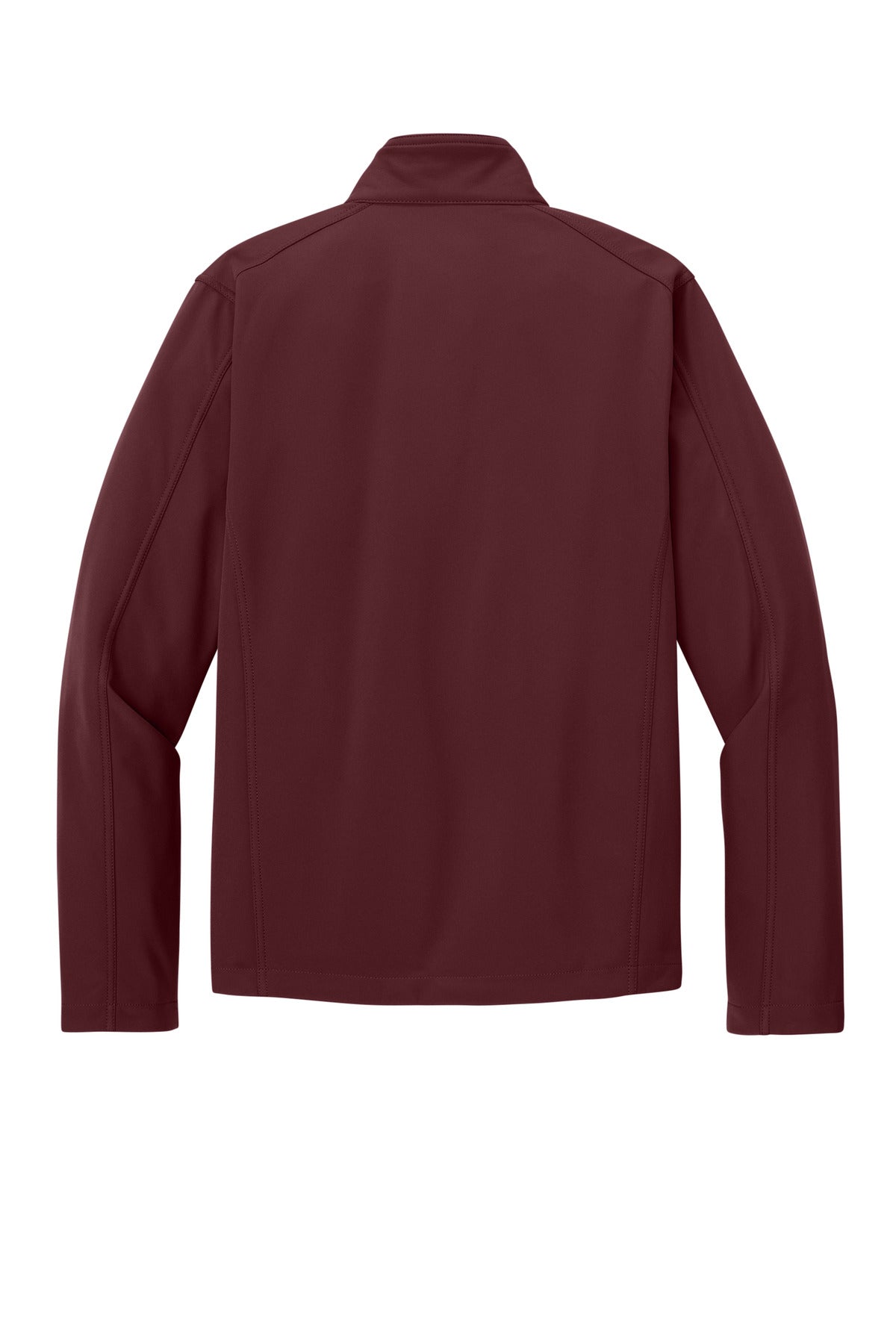 Rear View of Maroon Port Authority Core Soft Shell Jacket. J317