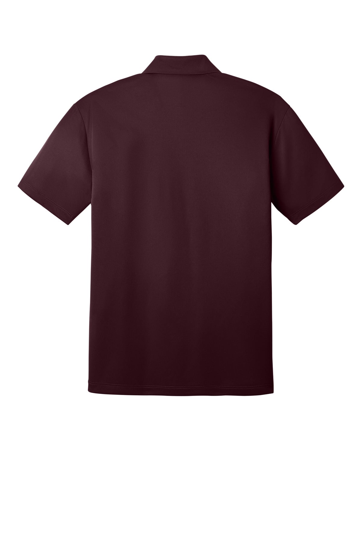 Rear View of Maroon Port Authority Silk Touch Performance Polo. K540