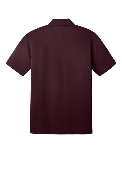 Rear View of Maroon Port Authority Silk Touch Performance Polo. K540